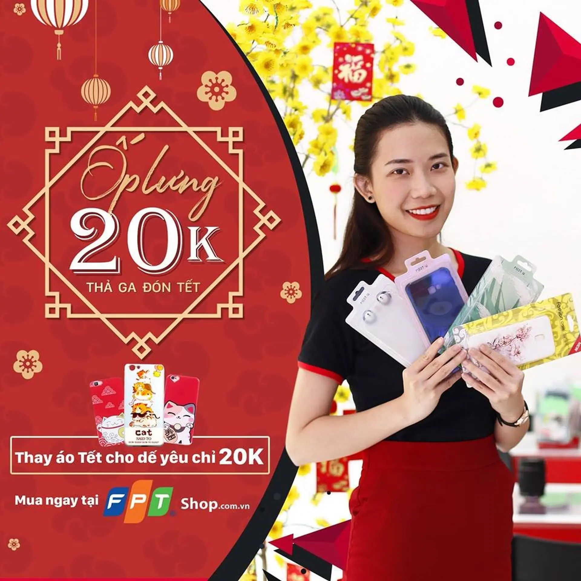 Chỉ 20.000 đồng, có ngay ốp lưng chơi Tết tại FPT Shop