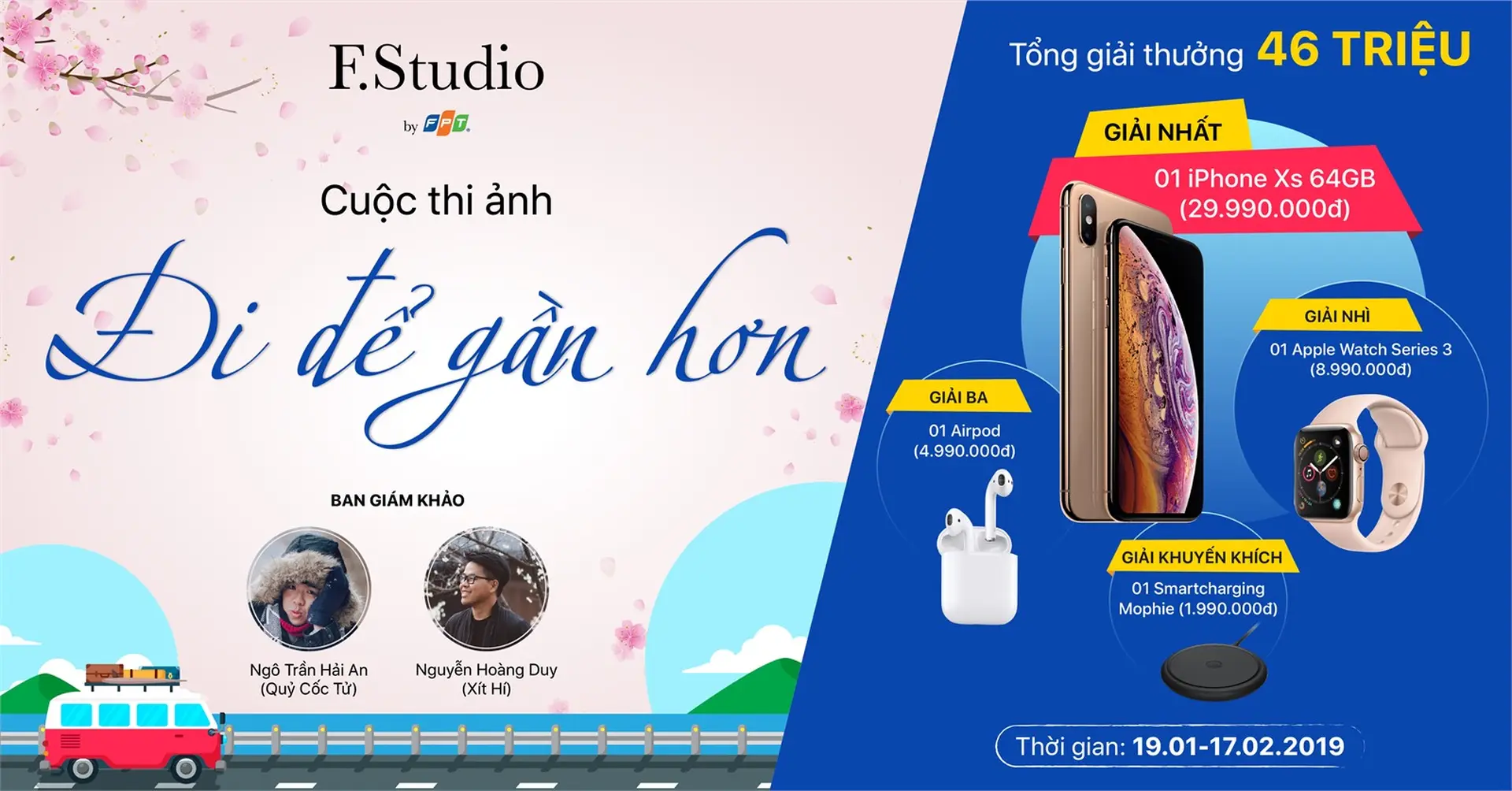 Tham gia cuộc thi “Đi để gần hơn” tại F.Studio, nhận giải thưởng lên đến 46 triệu đồng