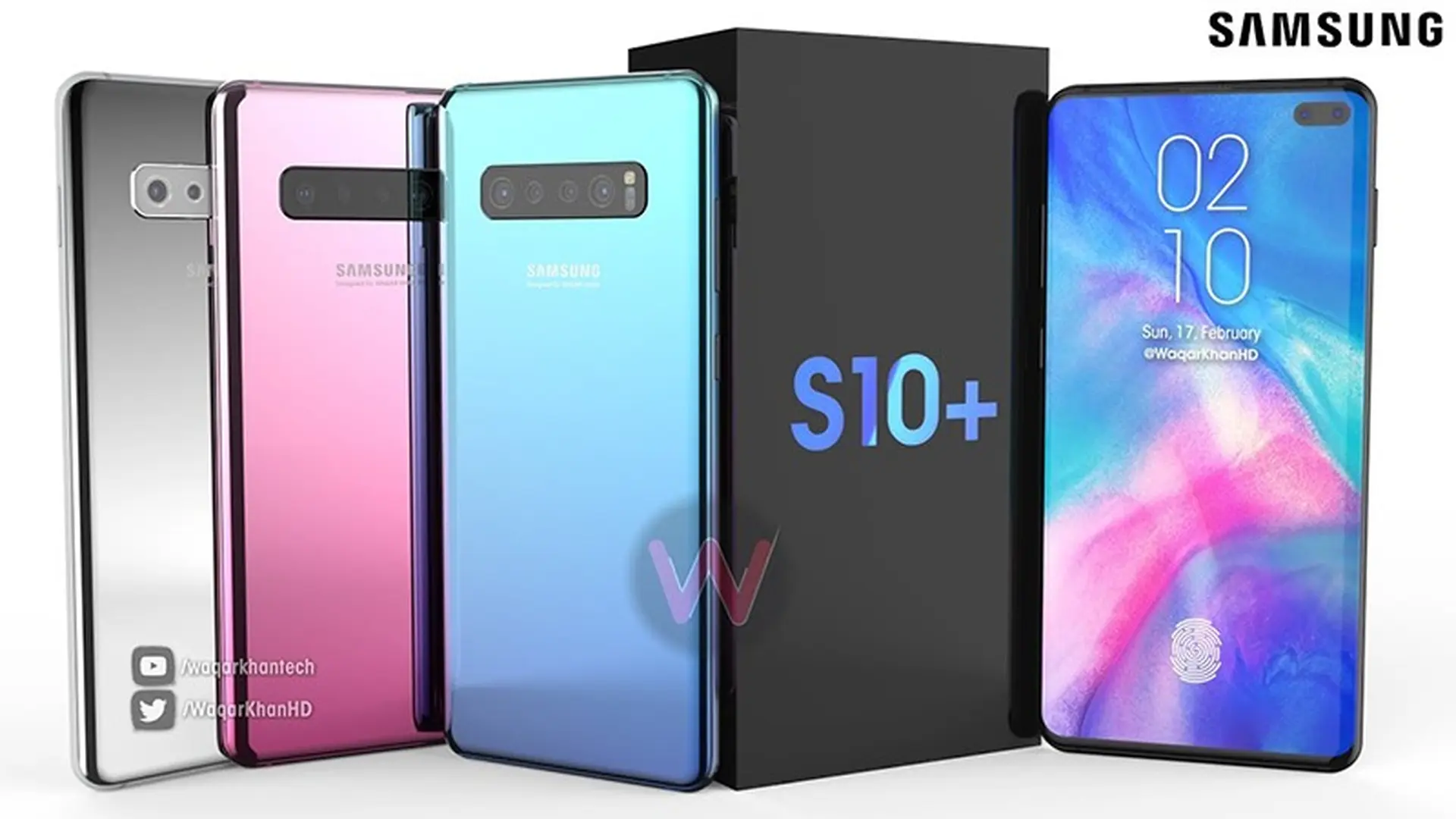 Siêu phẩm Galaxy S10+ lộ diện với thiết kế tuyệt đẹp trong video render mới
