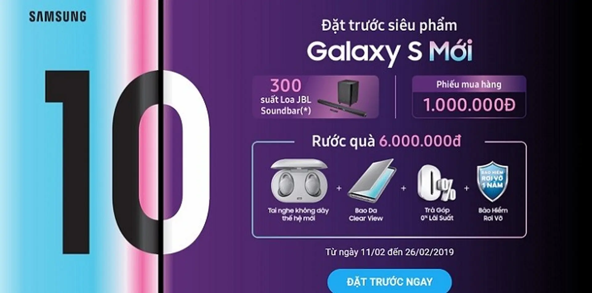 Đặt trước siêu phẩm Galaxy S mới tại FPT Shop, nhận ngay bộ quà trị giá 7 triệu đồng