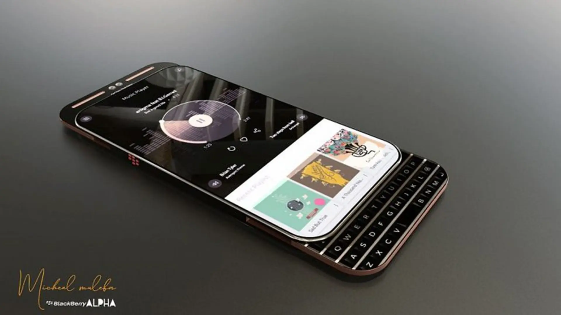 Ngắm nhìn concept BlackBerry Alpha trượt 2 chiều tuyệt đẹp
