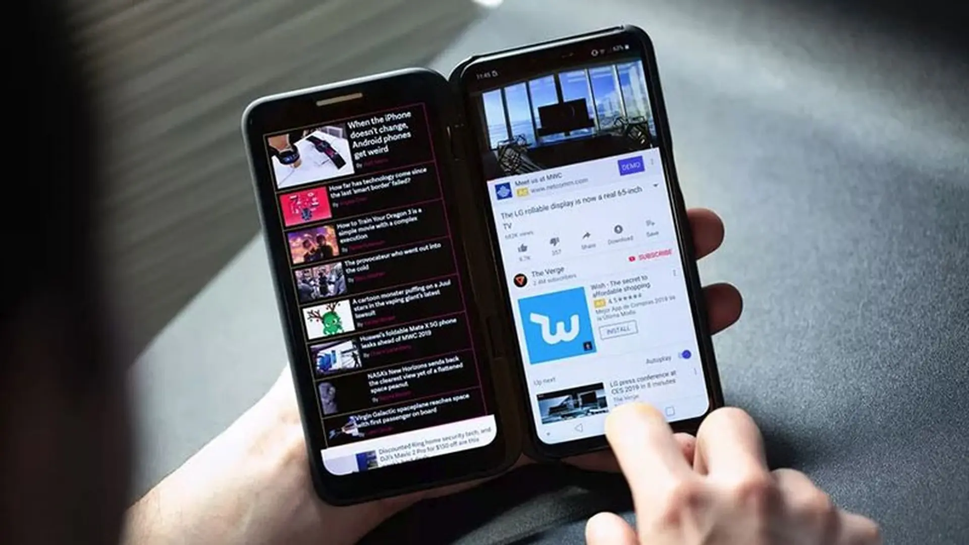 Trên tay LG V50 ThinQ: 5G, 5 camera, phụ kiện Dual View