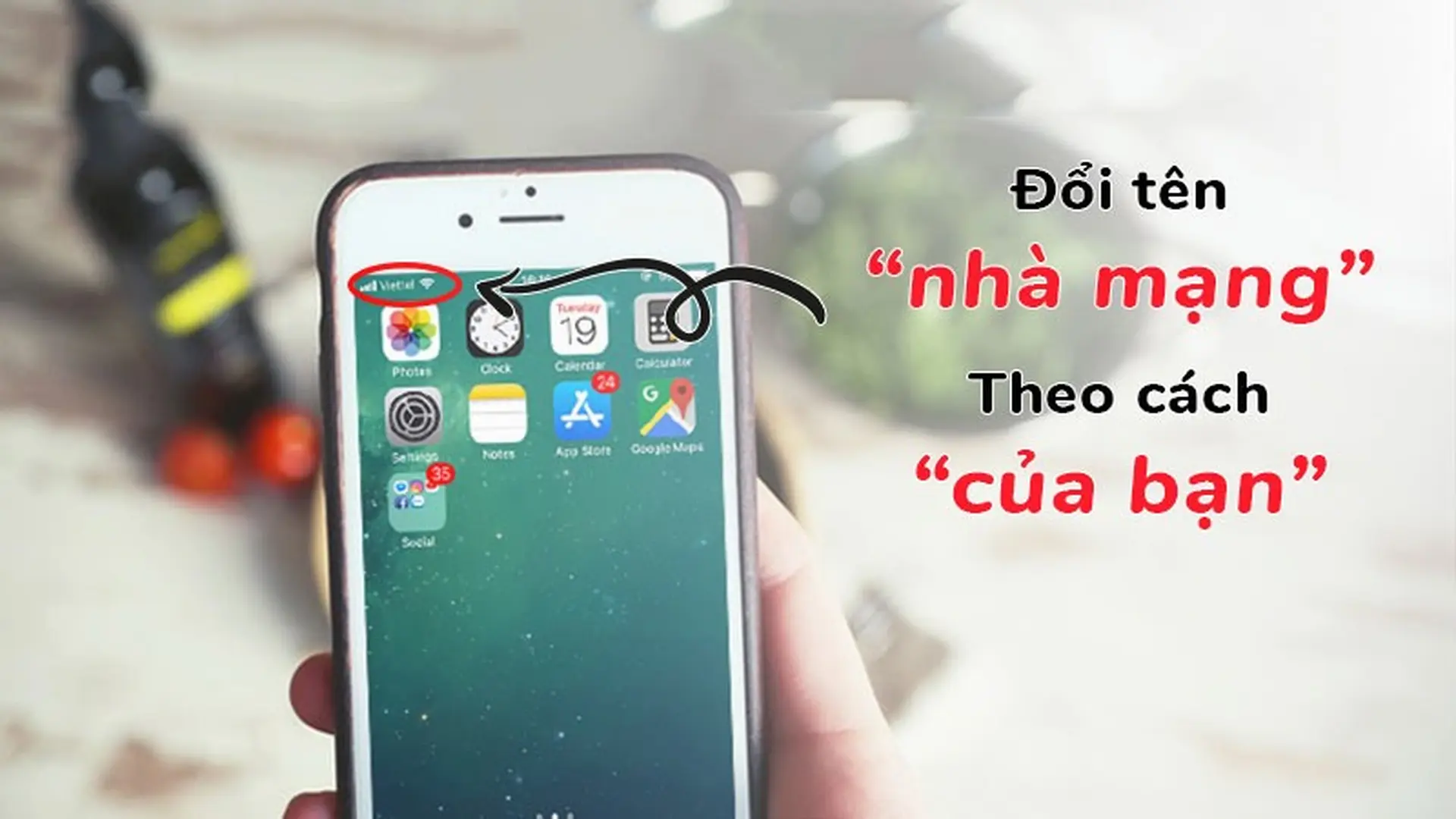 Hướng dẫn thay logo nhà mạng trên iOS 12 - iOS 12.1.2 không cần Jailbreak