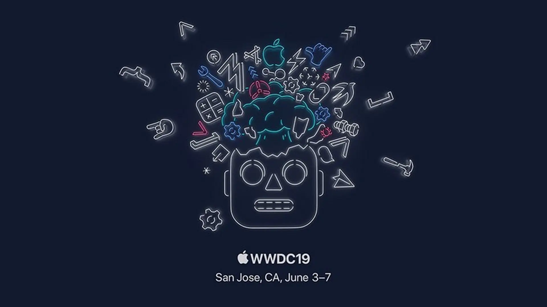 Poster sự kiện WWDC 2019 tiết lộ chế độ dark mode trên iOS 13