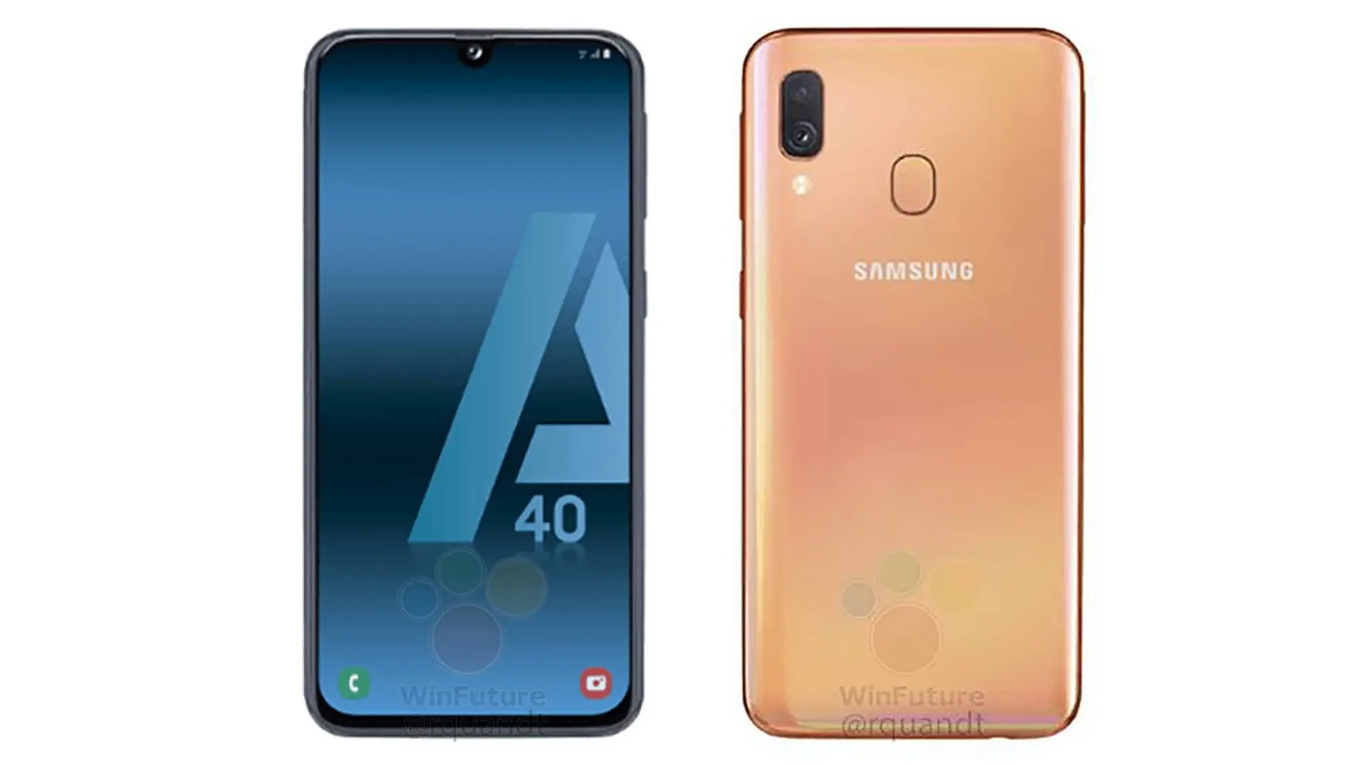 Galaxy A40 lộ ảnh render rõ nét trước khi ra mắt chính thức