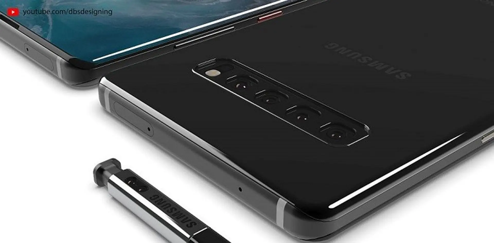 Galaxy Note 10 xuất hiện tuyệt đẹp: 4 camera, màn hình không viền, bút S-Pen có camera