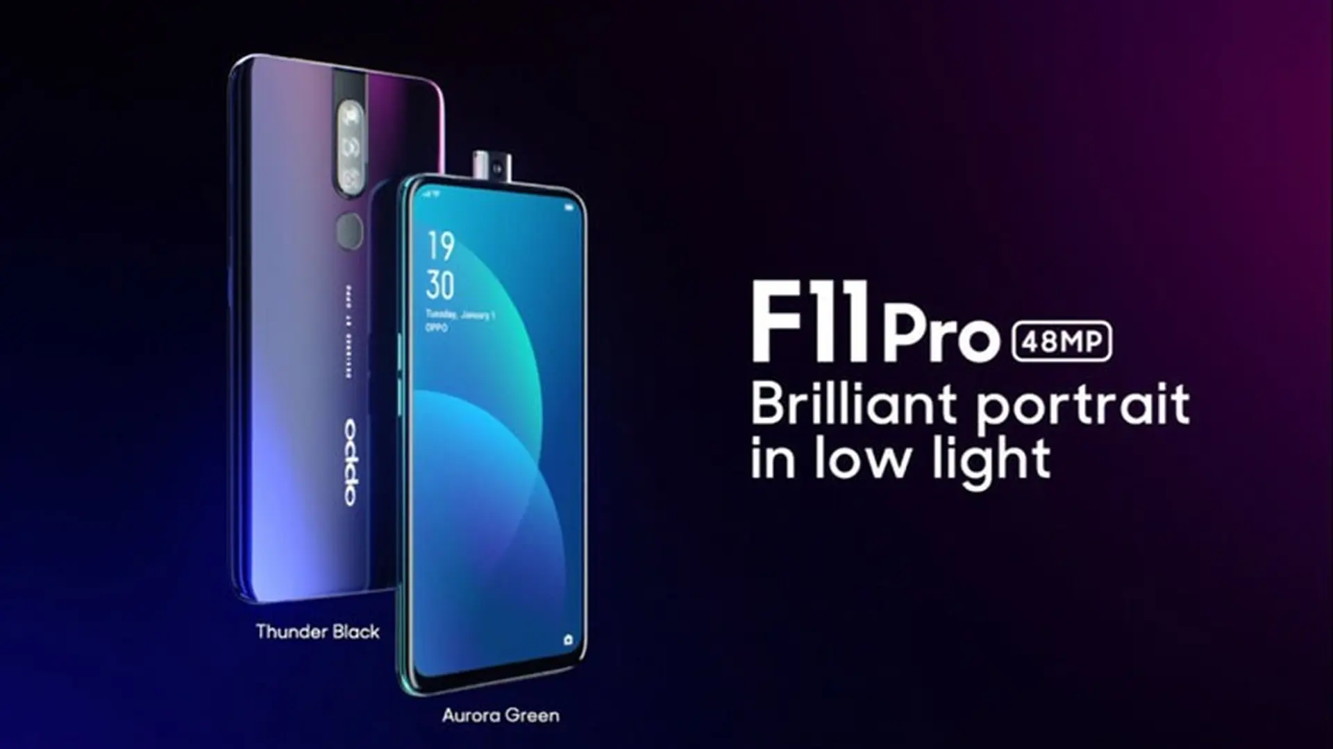 OPPO F11 Pro ra mắt: Camera chính 48MP, camera selfie pop-up, pin 4000 mAh, sạc nhanh VOOC