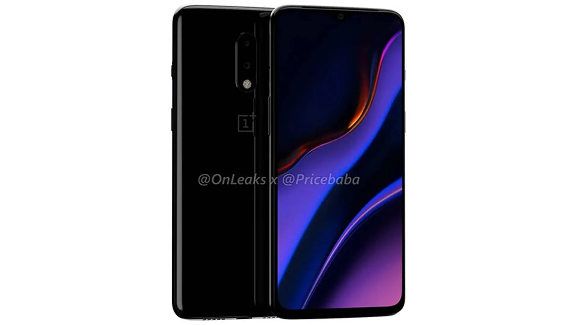 OnePlus 7 lộ diện rõ nét trong bộ ảnh render mới với màn hình giọt nước, camera sau kép