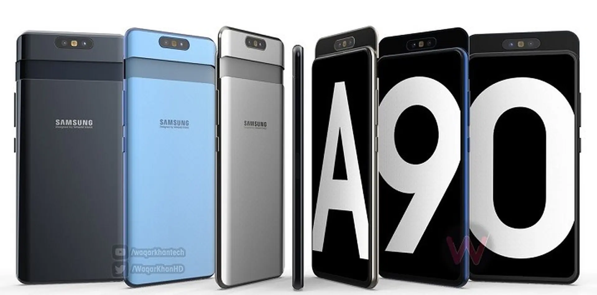 Galaxy A90 xuất hiện trong video với thiết kế camera độc đáo