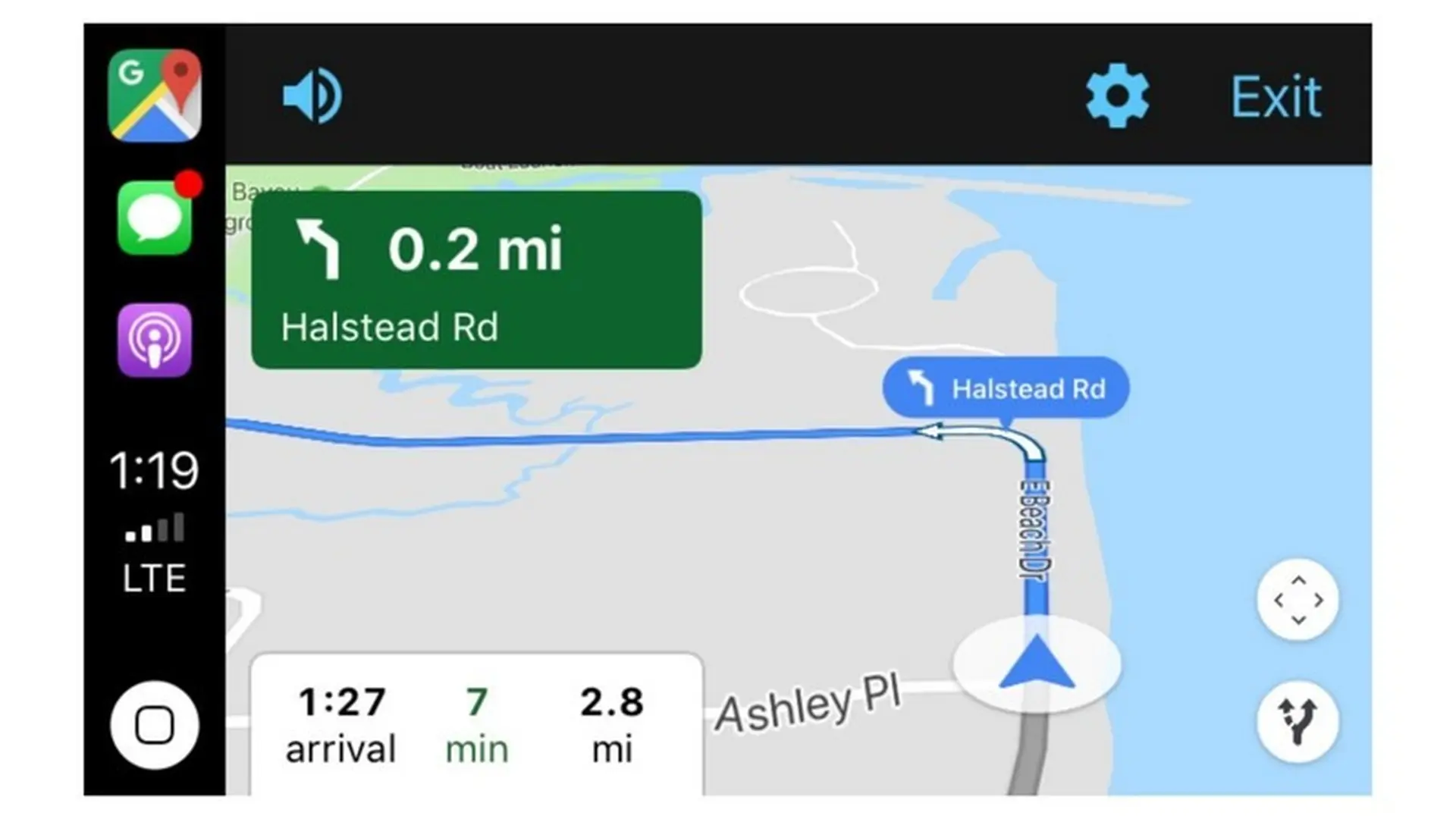 Sử dụng Bản đồ với CarPlay
