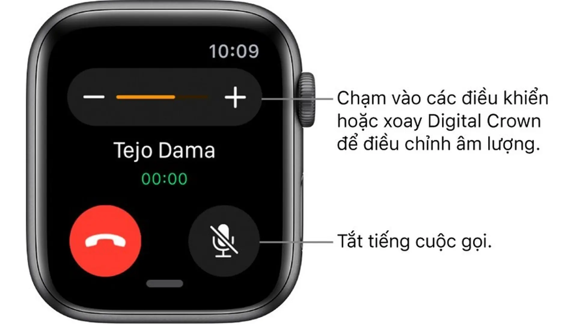 Thực hiện cuộc gọi điện thoại trên Apple Watch