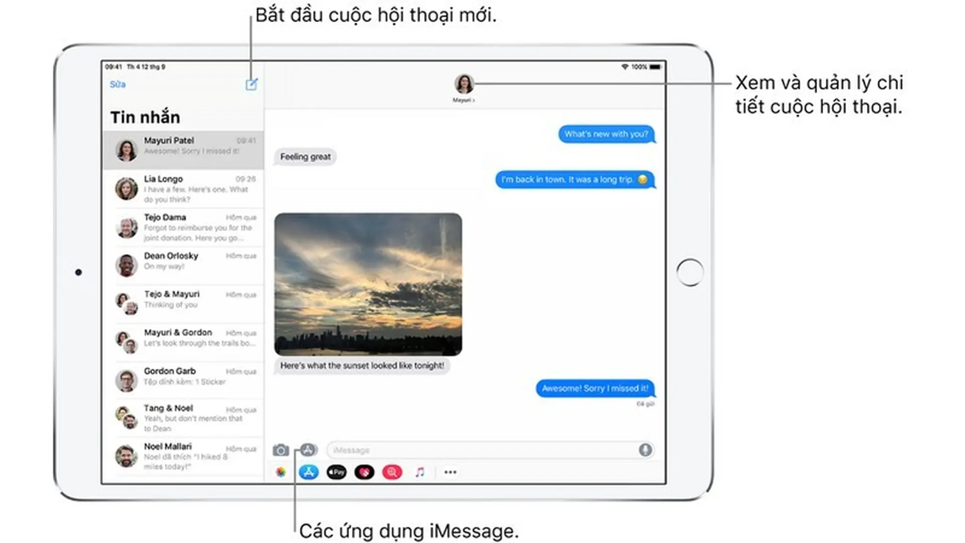 Thiết lập iMessage trên iPad