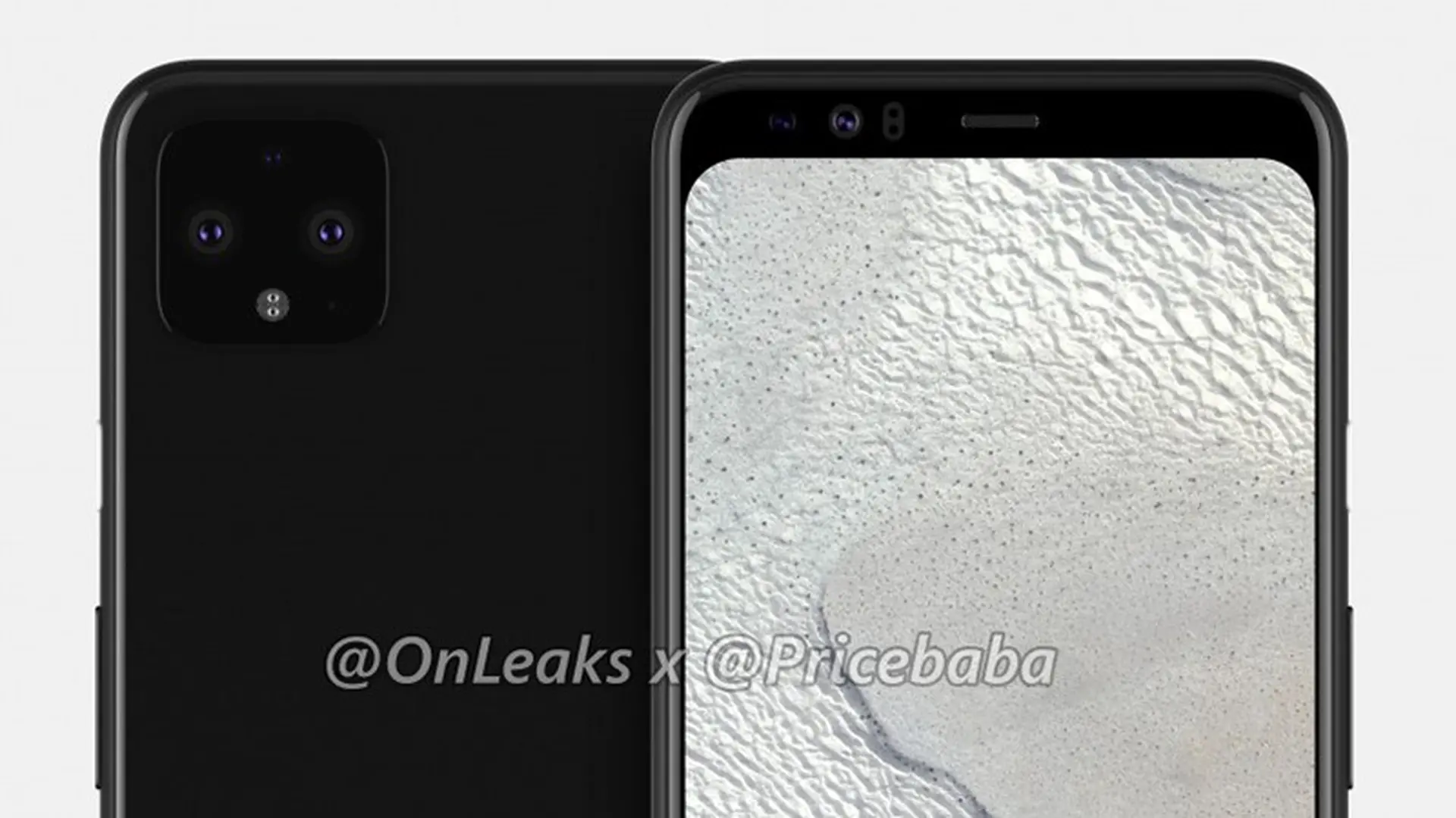 Google Pixel 4 XL lộ ảnh render với viền bezel dày, 3 camera sau hình vuông như iPhone 11