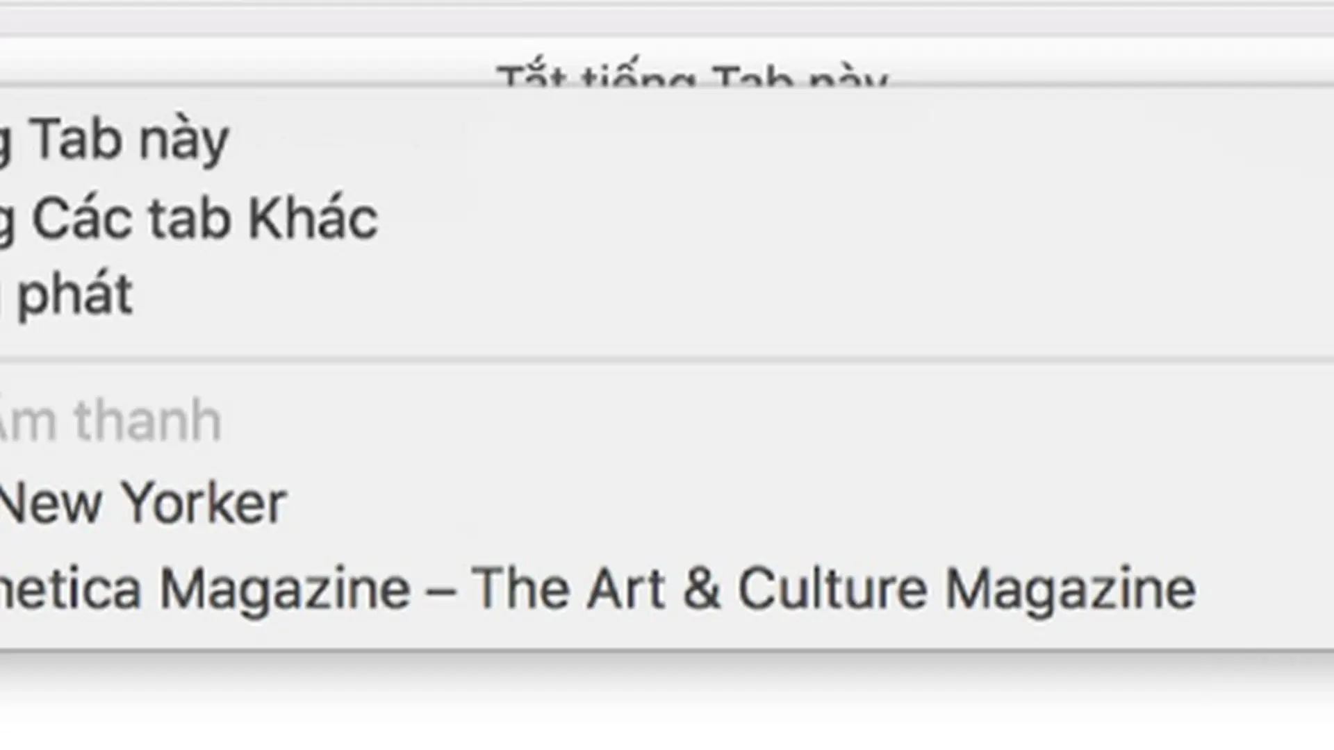 Tắt âm thanh trong các tab trong Safari trên macOS Big Sur
