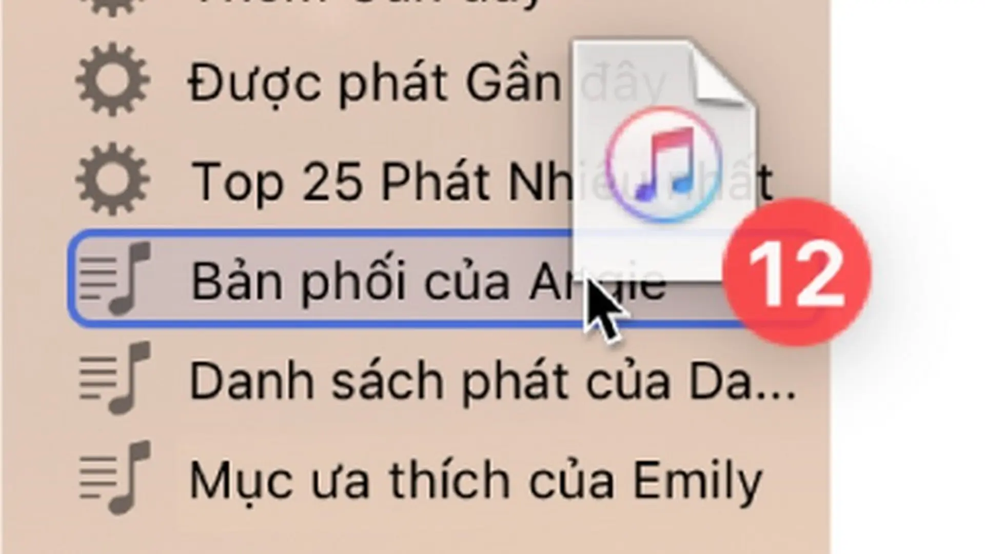 Tạo playlist trong iTunes trên máy Mac