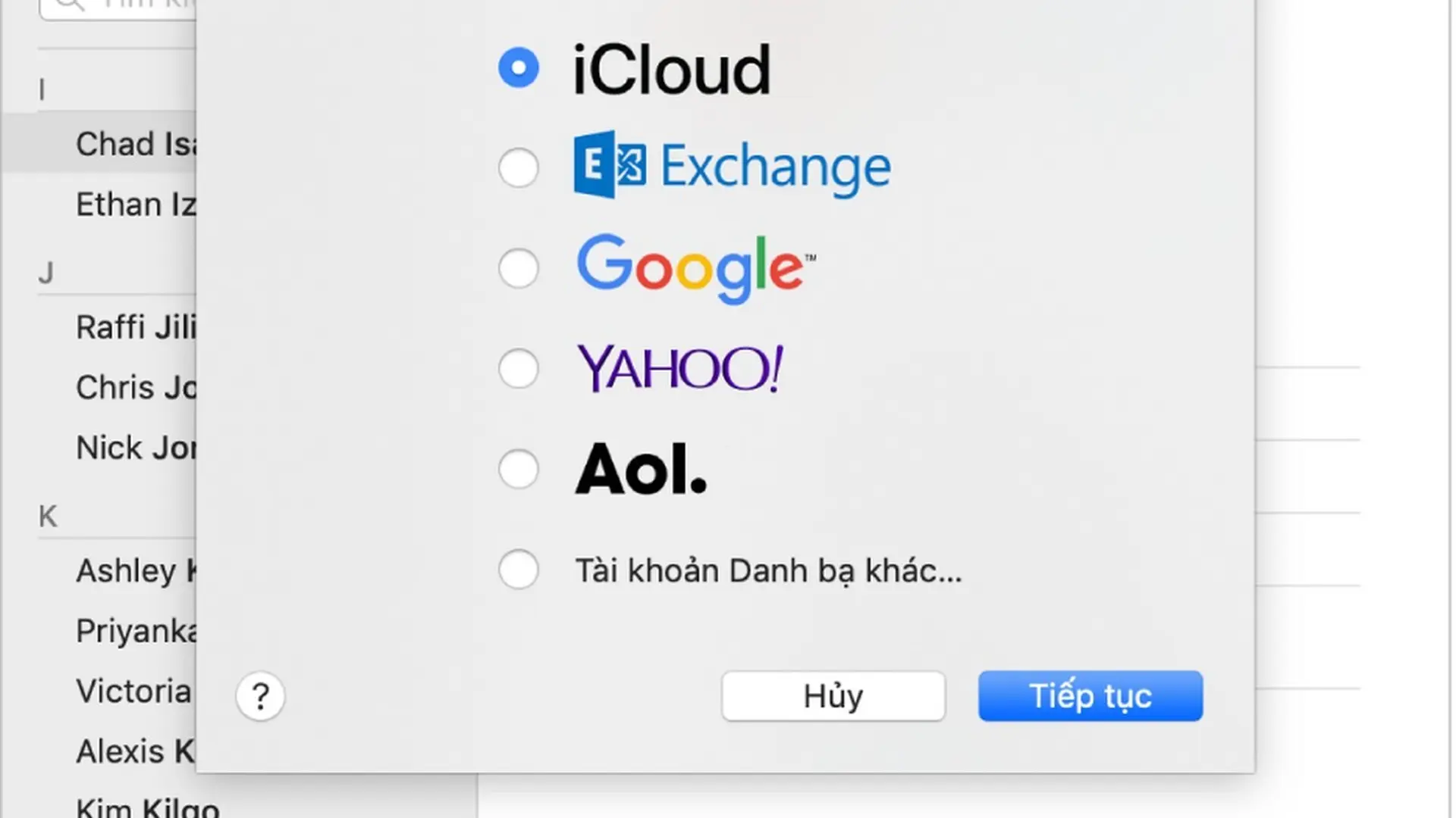 Nhập liên hệ từ các ứng dụng khác vào Danh bạ trên macOS Big Sur