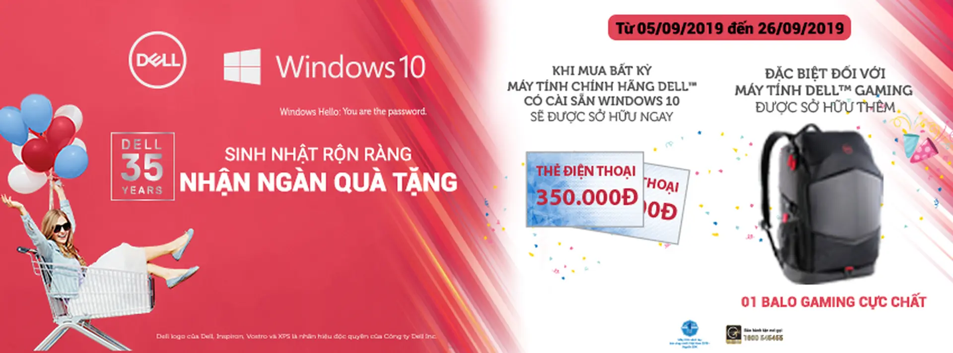 Nhận ngay thẻ cào điện thoại khi mua laptop Dell tại FPT Shop
