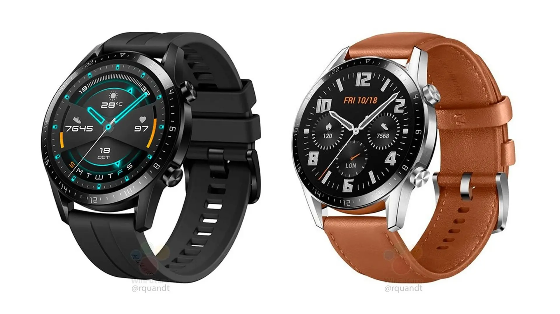 Huawei Watch GT 2 xuất hiện rõ nét với thiết kế ấn tượng hơn