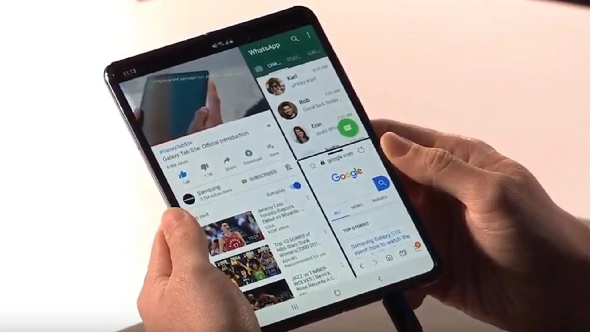 Samsung sắp có điện thoại gập lại thành hình vuông