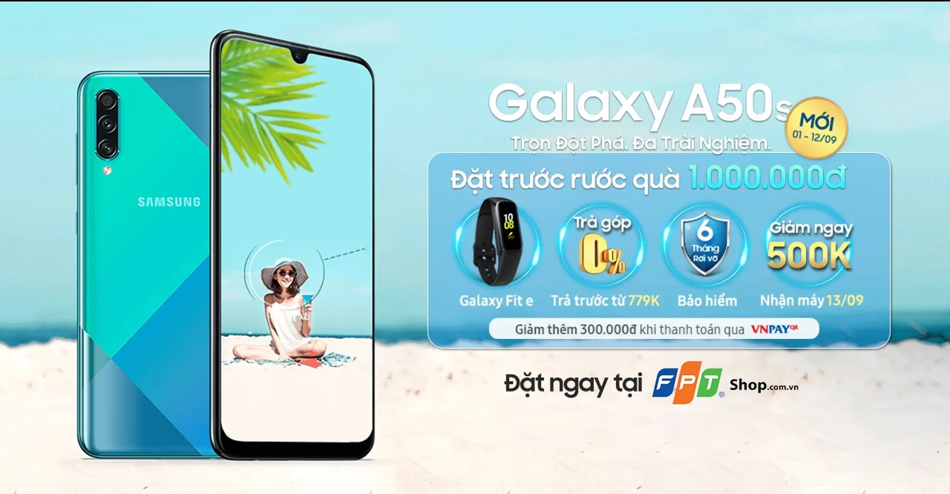 FPT Shop tặng bộ quà 1 triệu đồng cho khách đặt trước Galaxy A50s