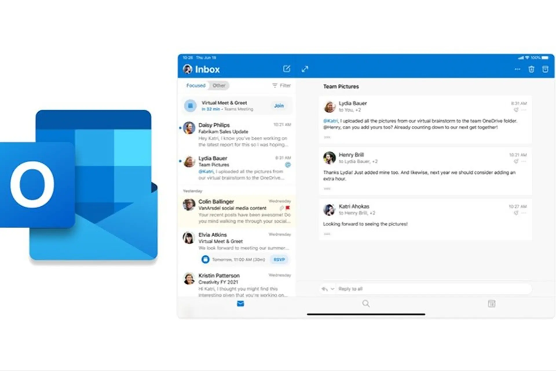 Microsoft Outlook cho iPad hỗ trợ đính kèm tệp bằng cách kéo và thả