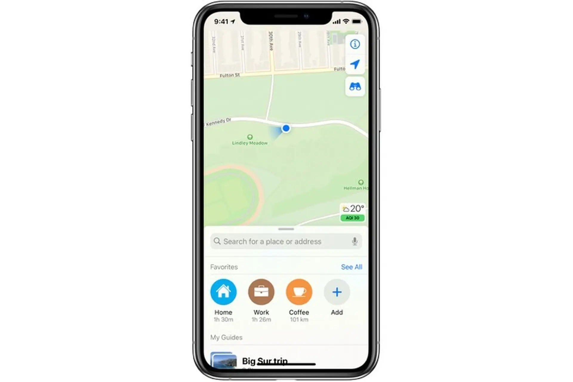 Xem bản đồ trên iOS 14