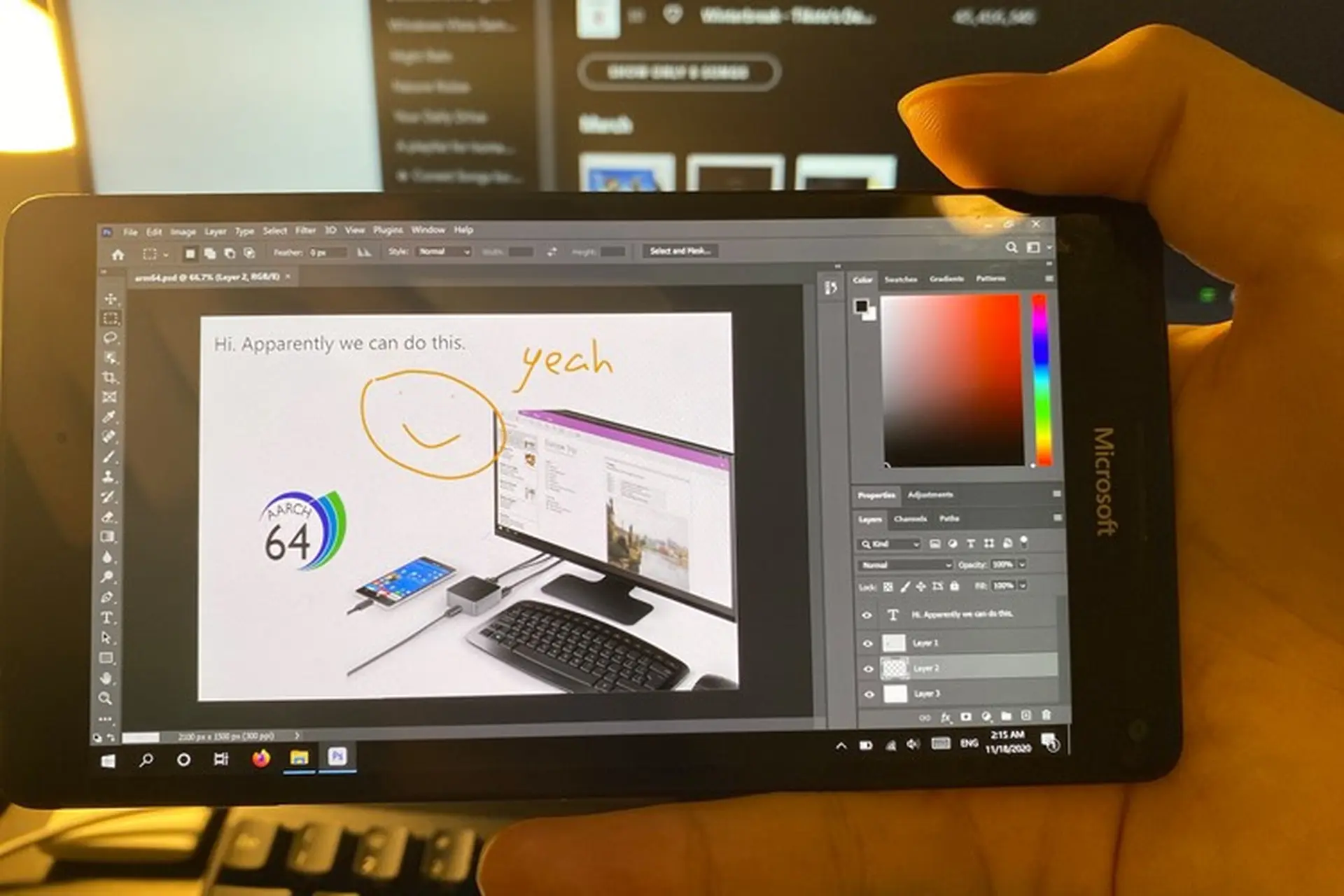 Bất ngờ: Điện thoại Lumia tích hợp Windows 10 ARM có thể chạy được Photoshop