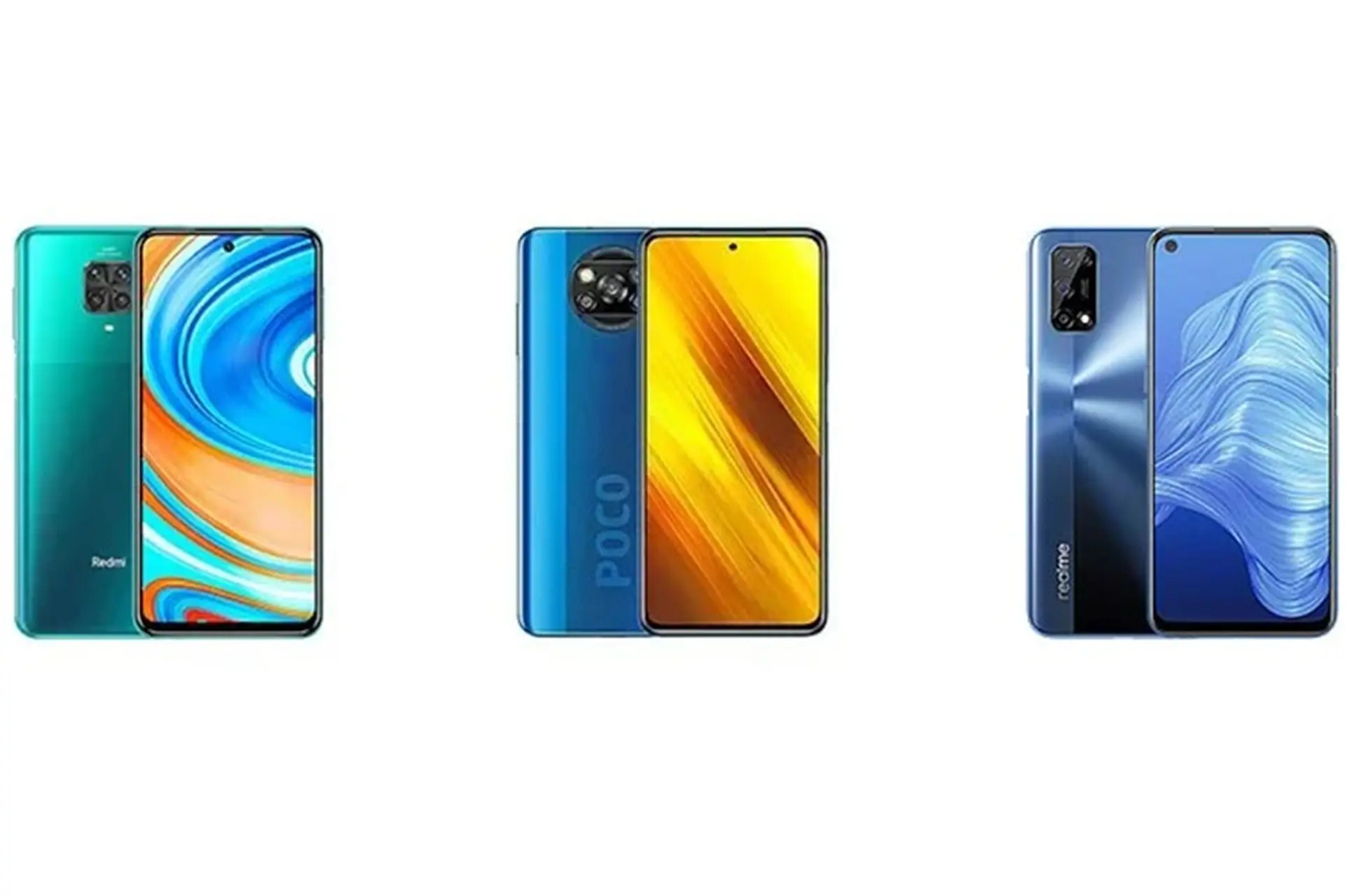 So sánh Realme 7 5G với Xiaomi Redmi Note 9 Pro và Xiaomi POCO X3