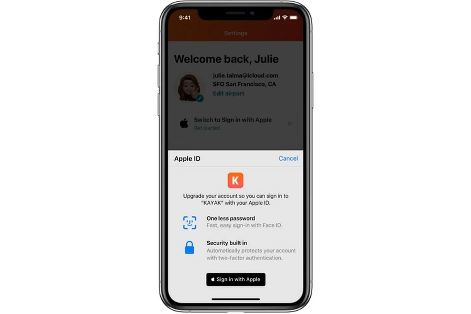 Đăng nhập bằng Apple trên iOS 14