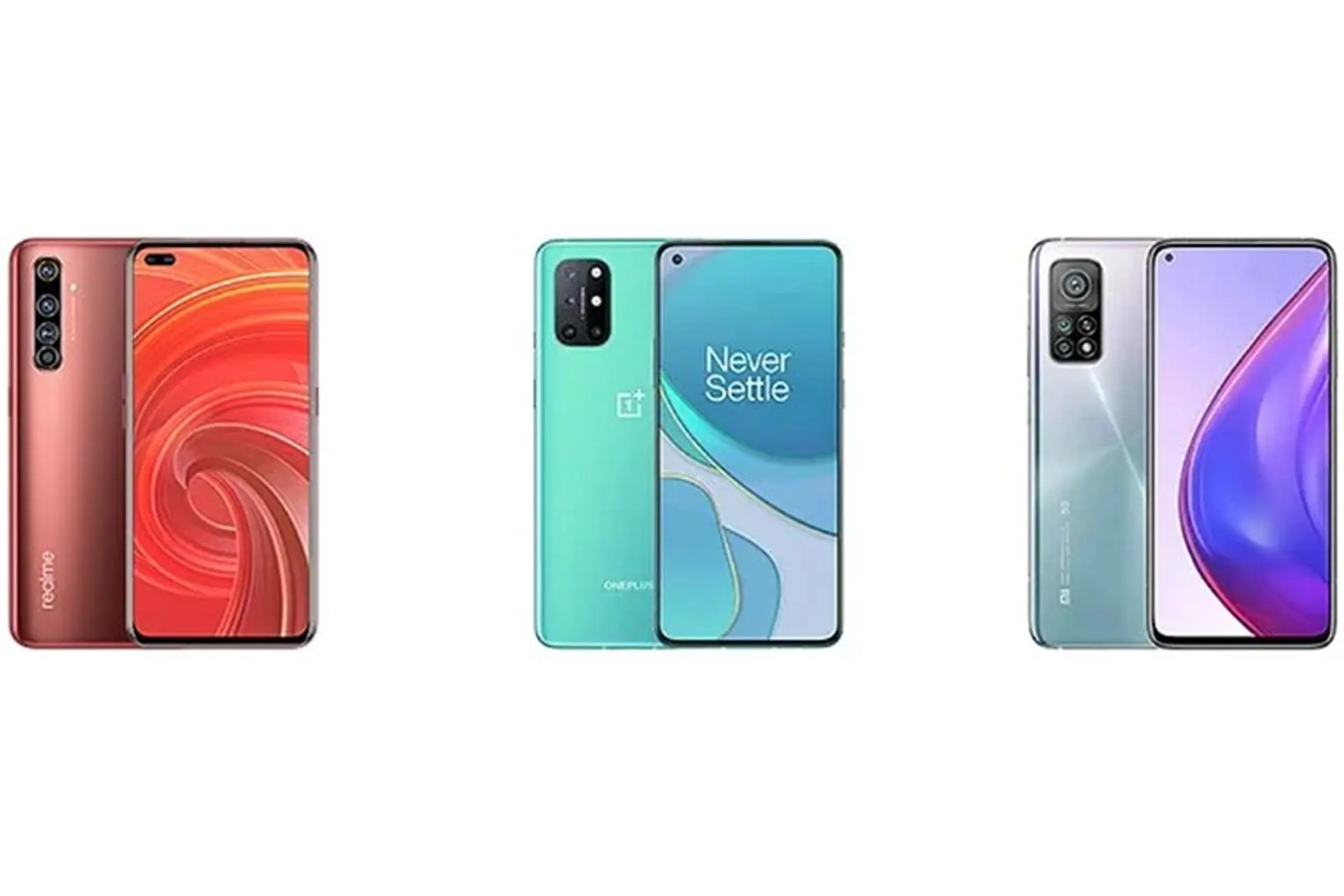 So sánh cấu hình Realme X50 Pro với OnePlus 8T và Xiaomi Mi 10T Pro