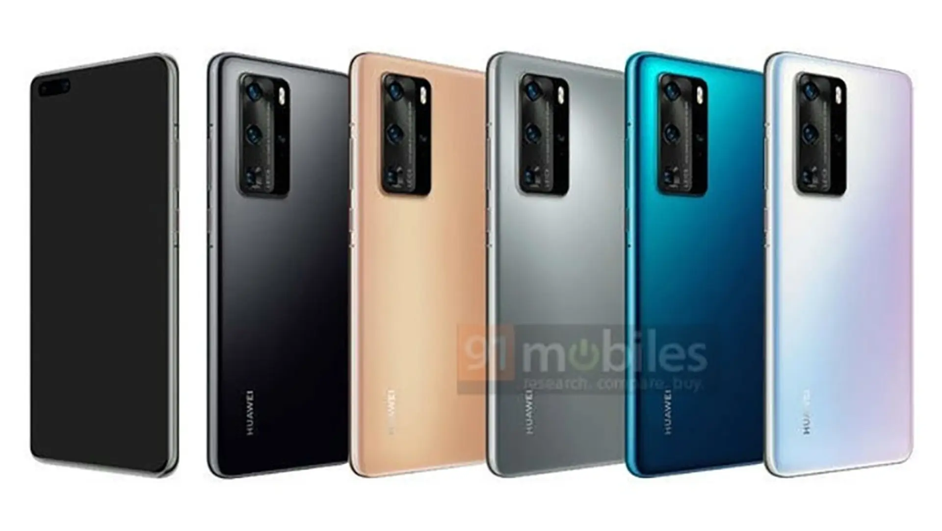 Các tùy chọn màu sắc và thiết kế của Huawei P40 và P40 Pro được tiết lộ