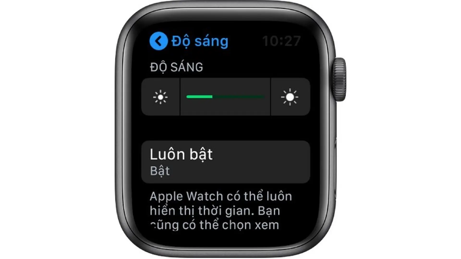 Bật nguồn và bật màn hình watchOS 6