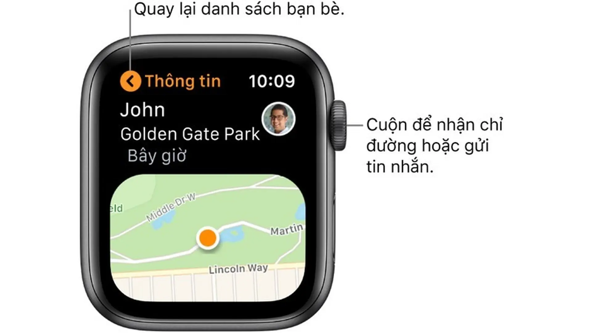 Xem vị trí của một người bạn bằng watchOS 6