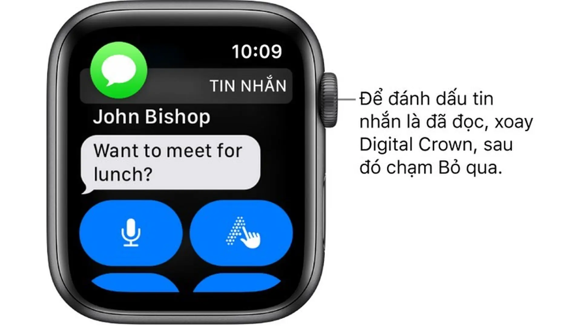 Đọc tin nhắn trên watchOS 6