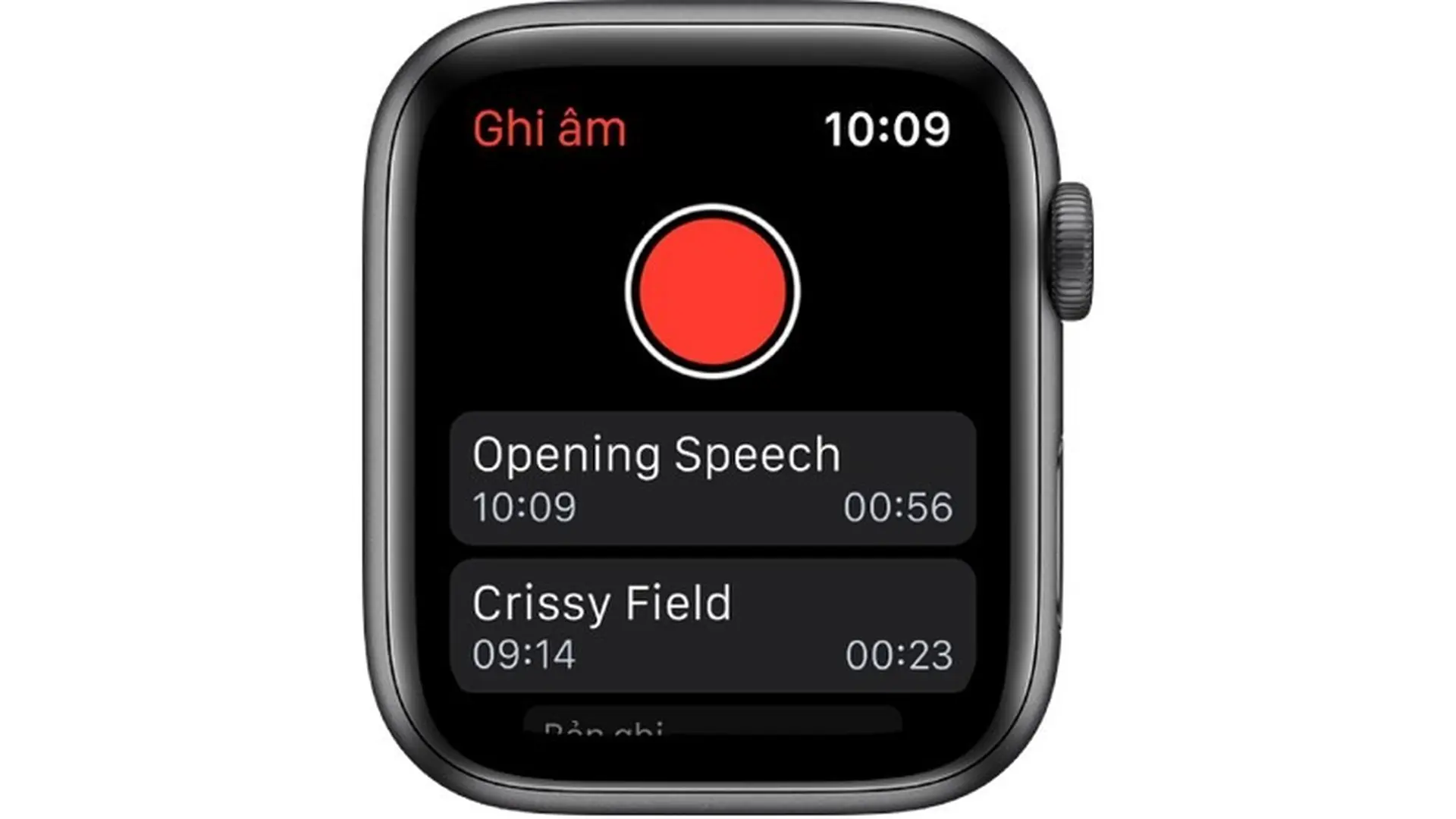 Ghi và phát bản ghi âm trên watchOS 6