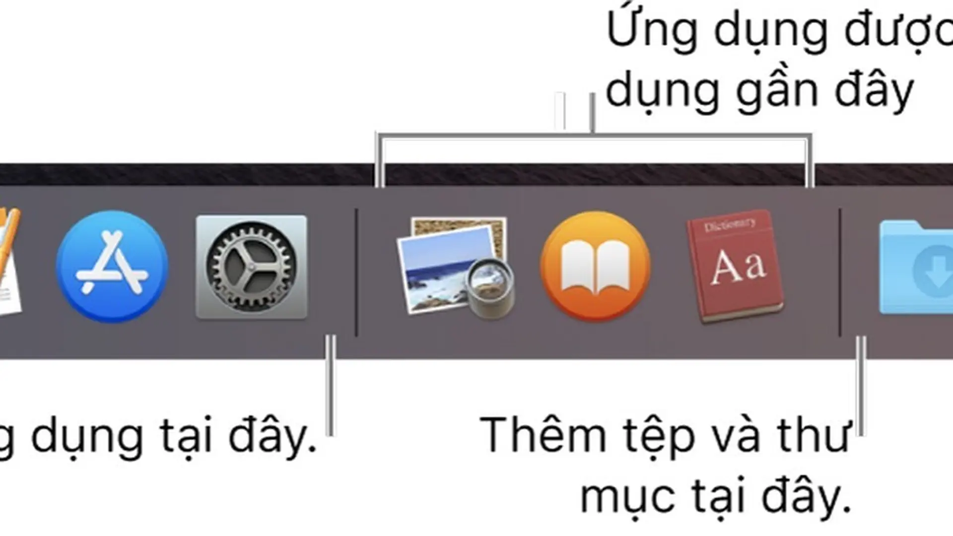 Sử dụng Dock trên macOS Catalina