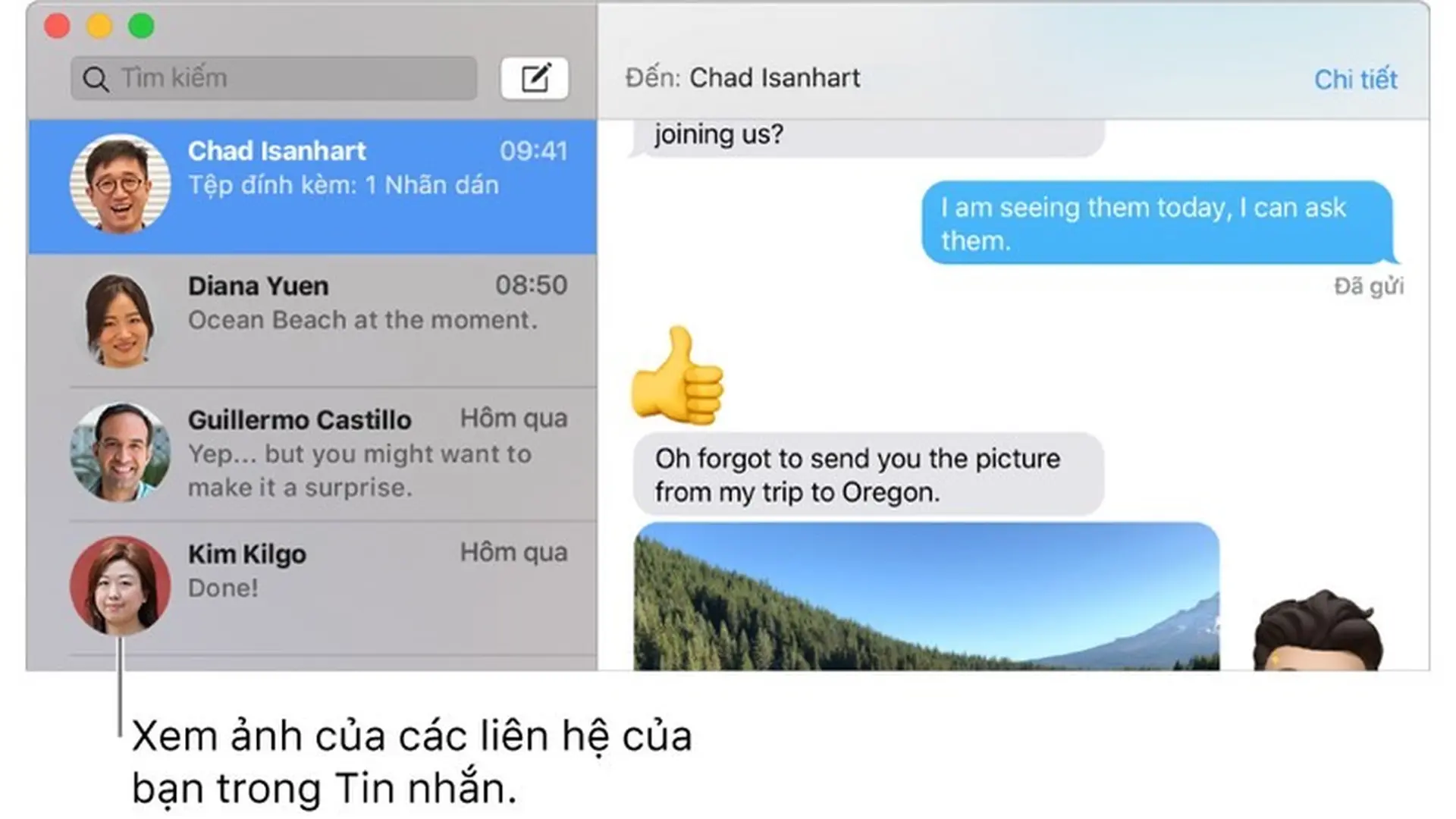 Thay đổi ảnh của mọi người trong các ứng dụng trên macOS Catalina