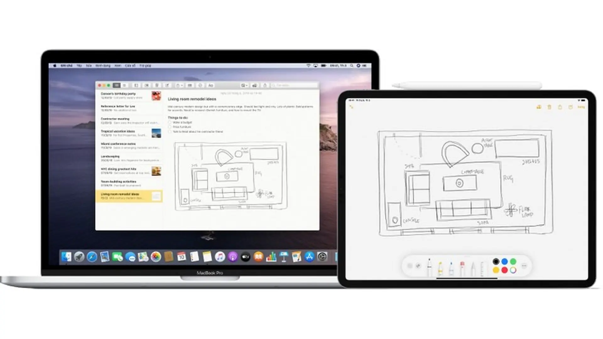 Sử dụng Thông suốt để làm việc trên các thiết bị của Apple