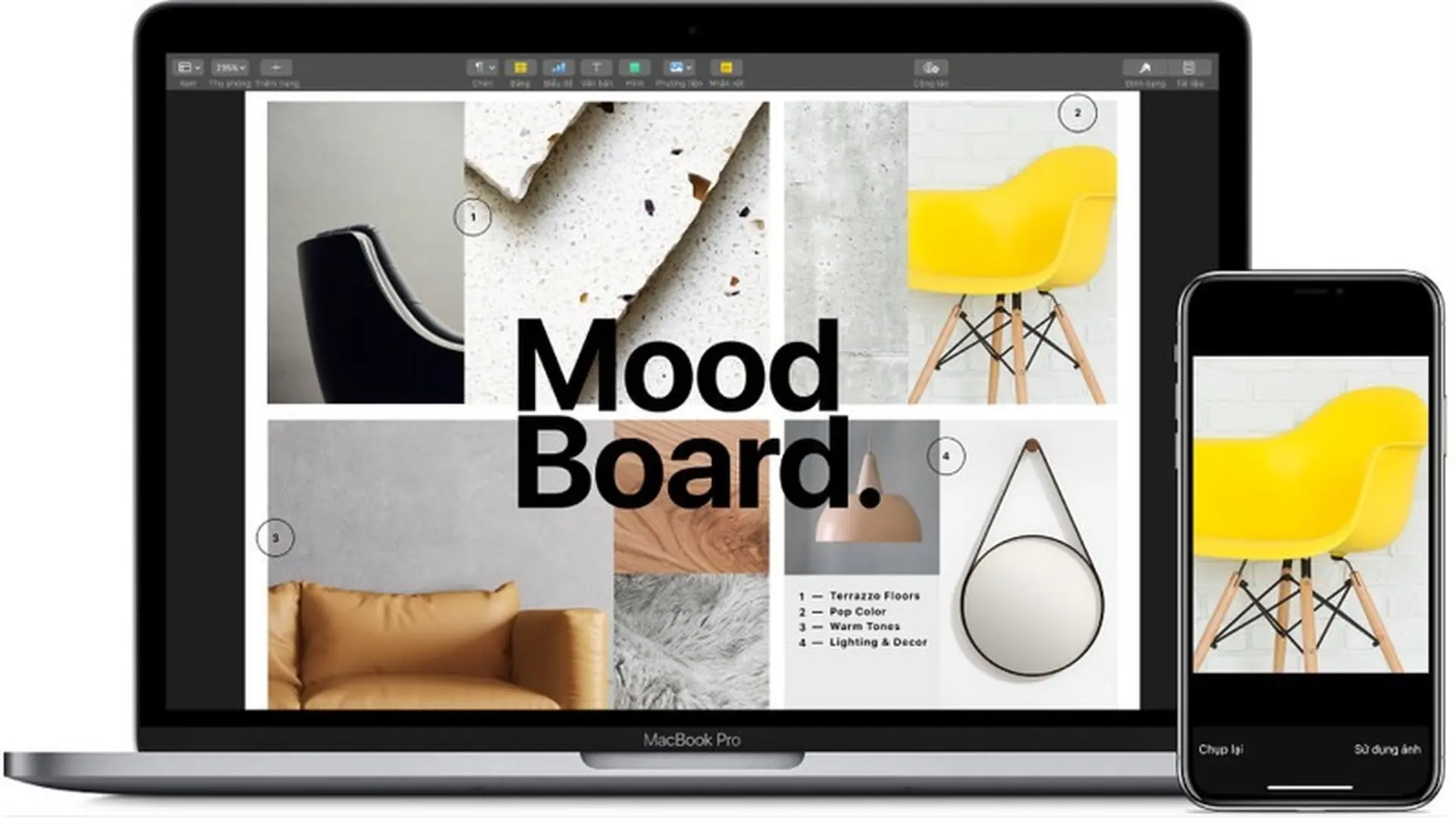 Chèn ảnh và bản quét bằng Camera thông suốt trên macOS Catalina