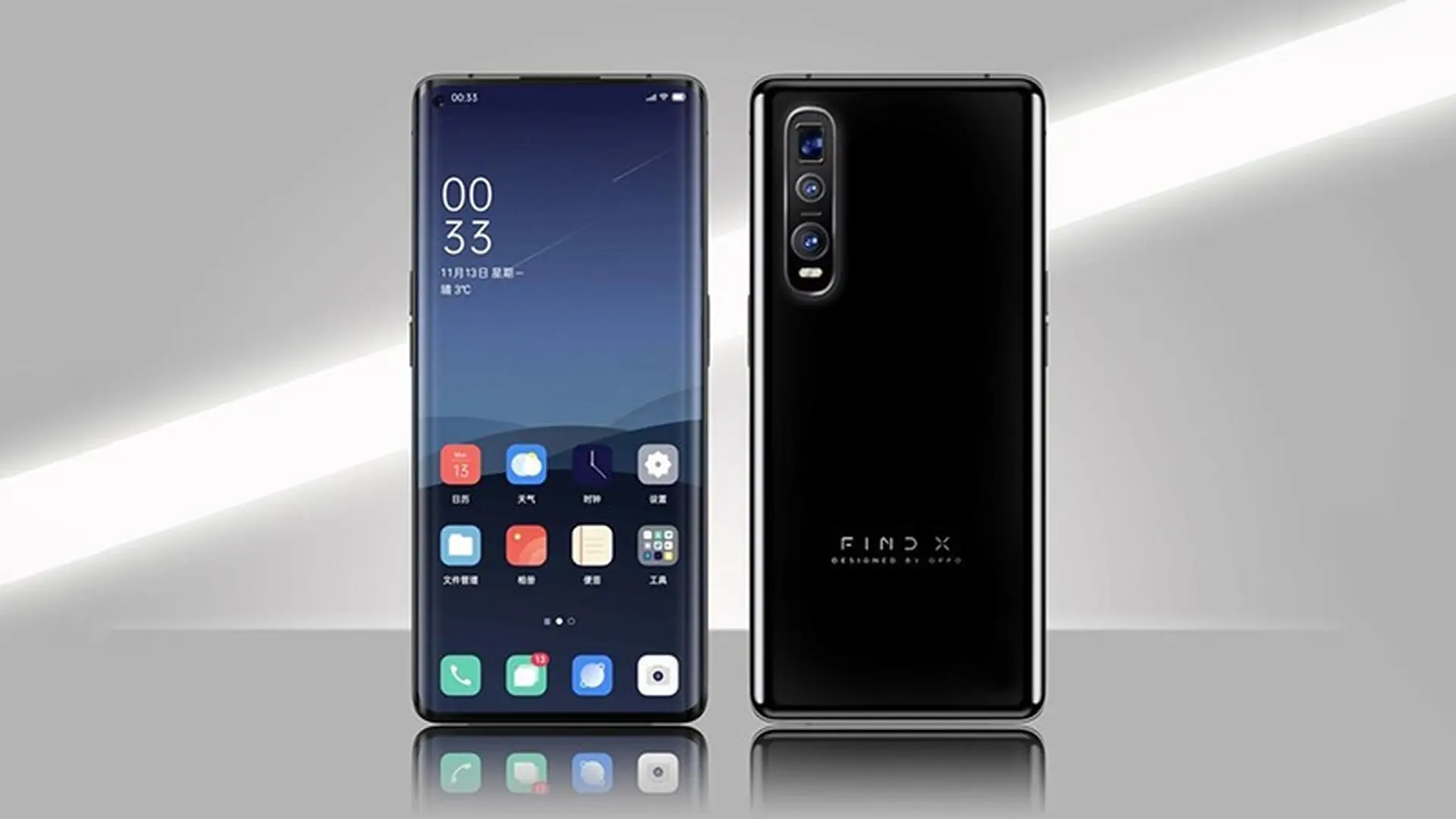 Rò rỉ ảnh render OPPO Find X2: Màn hình “đục lỗ” cong tràn cạnh, 3 camera sau