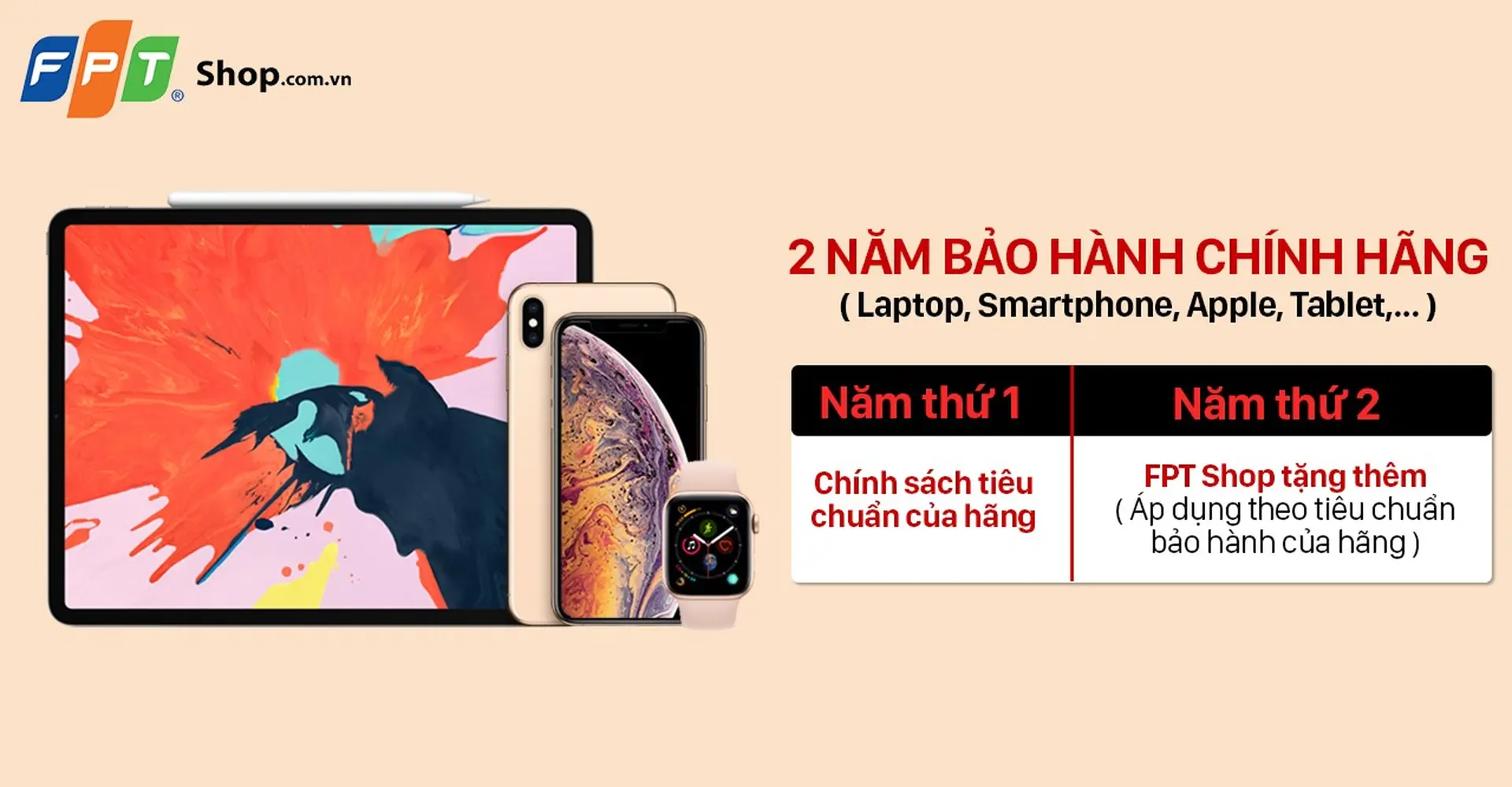 Nhân đôi bảo hành tất cả sản phẩm tại FPT Shop với chỉ từ 99.000 đồng