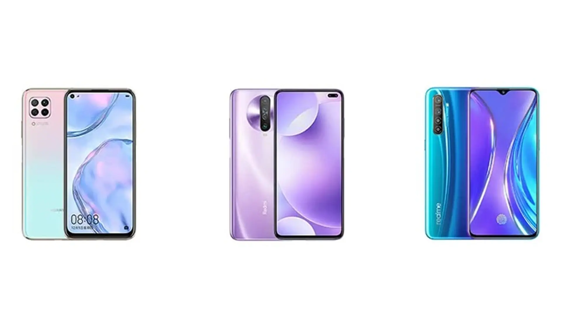 So sánh cấu hình Huawei Nova 7i với Redmi K30 và Realme X2