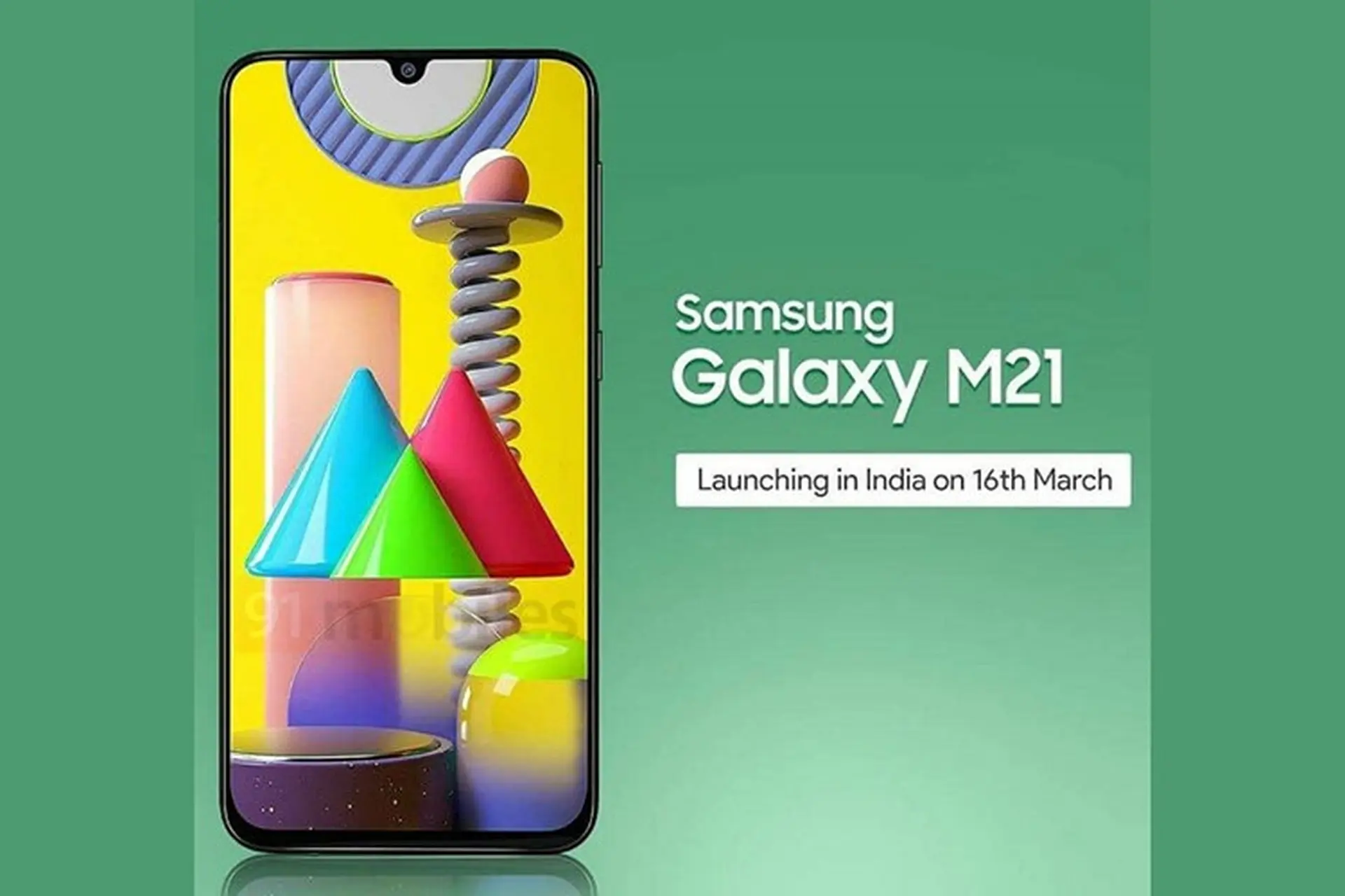 Thiết kế Samsung Galaxy M21 bị rò rỉ trong poster quảng cáo, ra mắt ngày 16/3