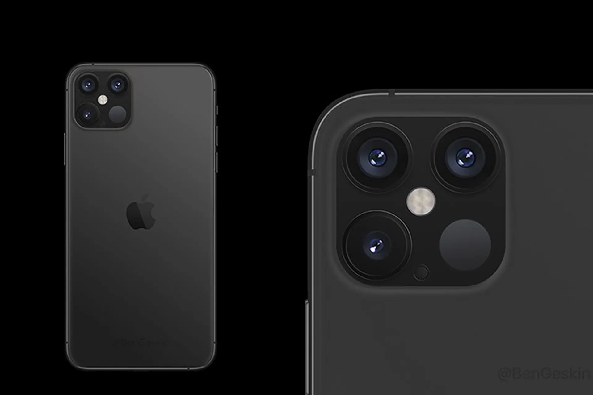 Concept mặt lưng iPhone 12 dựa trên thiết kế camera iPad Pro 2020