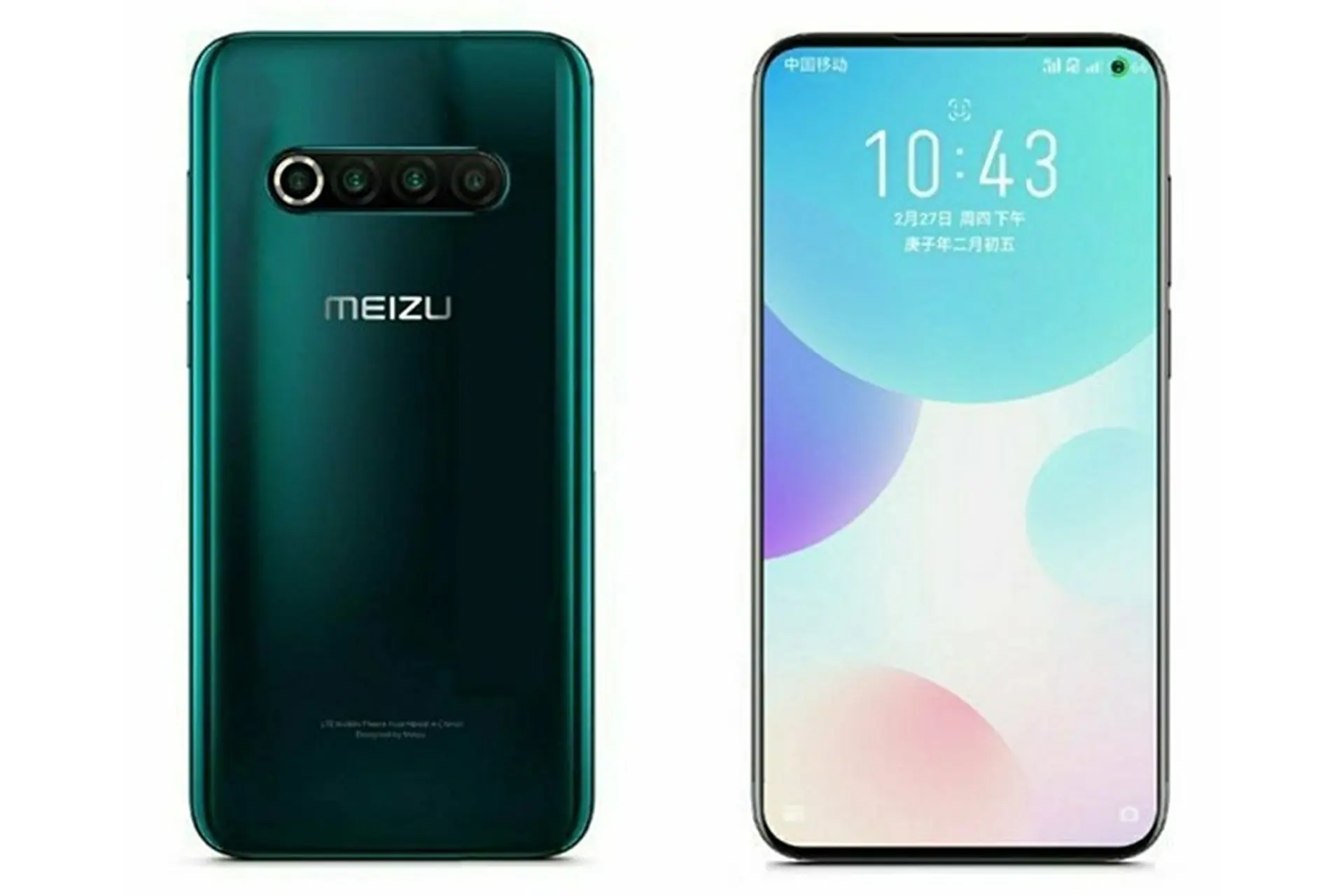 Rò rỉ ảnh render Meizu 17th với màn hình “đục lỗ”, 4 camera sau hình ngang