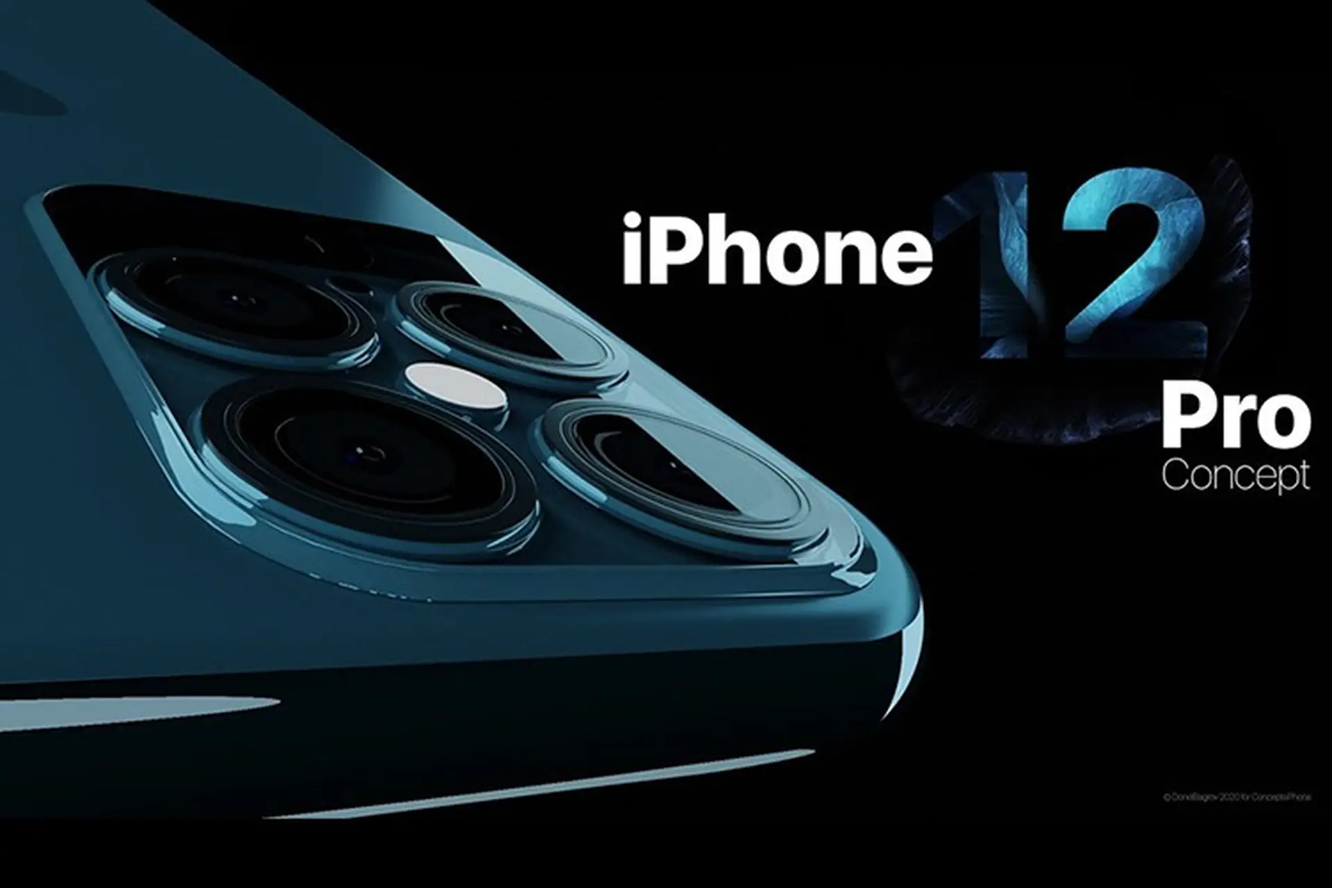 Mãn nhãn trước concept iPhone 12 Pro với màn hình tràn viền, 4 camera sau