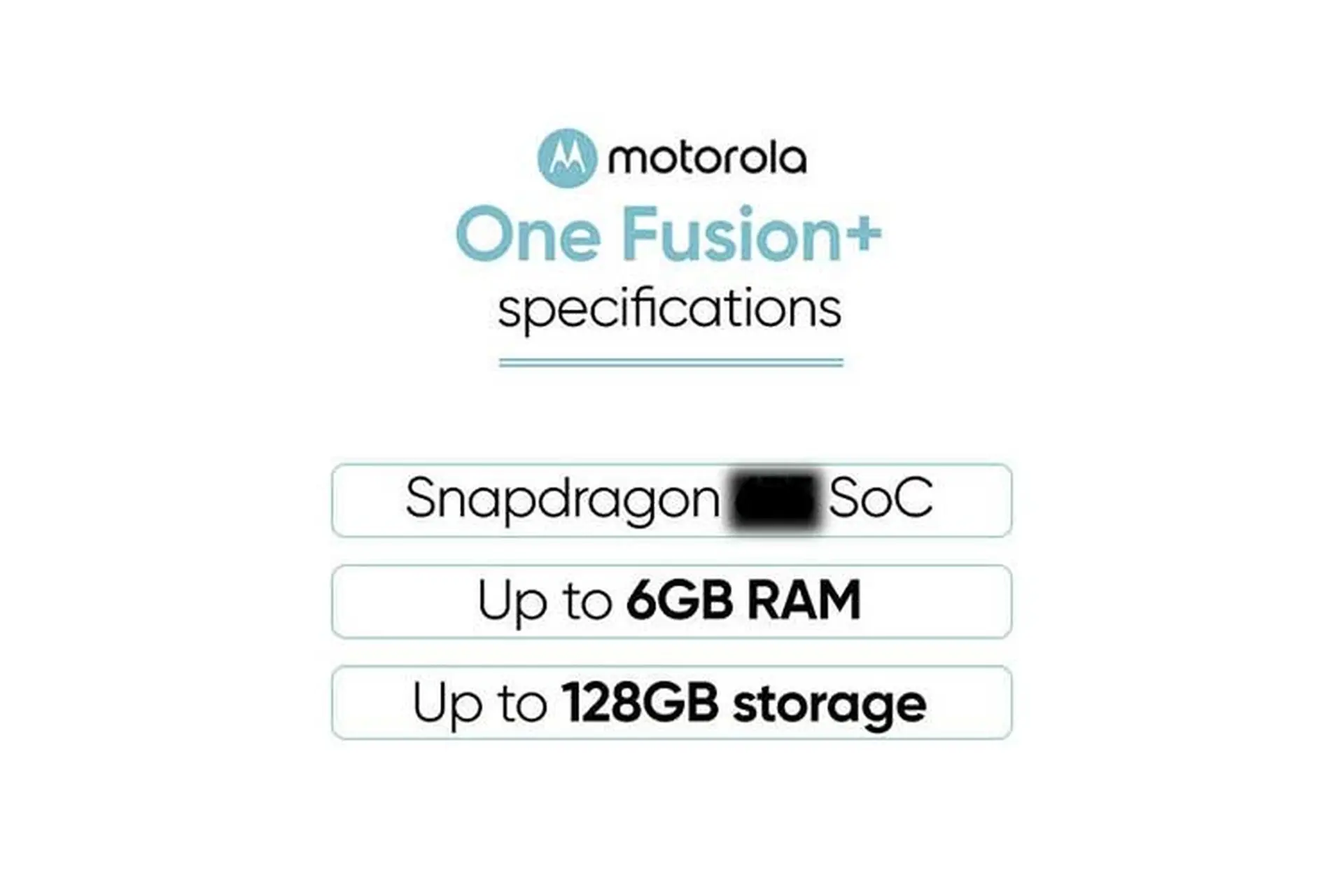 Rò rỉ thông số kỹ thuật của Motorola One Fusion+