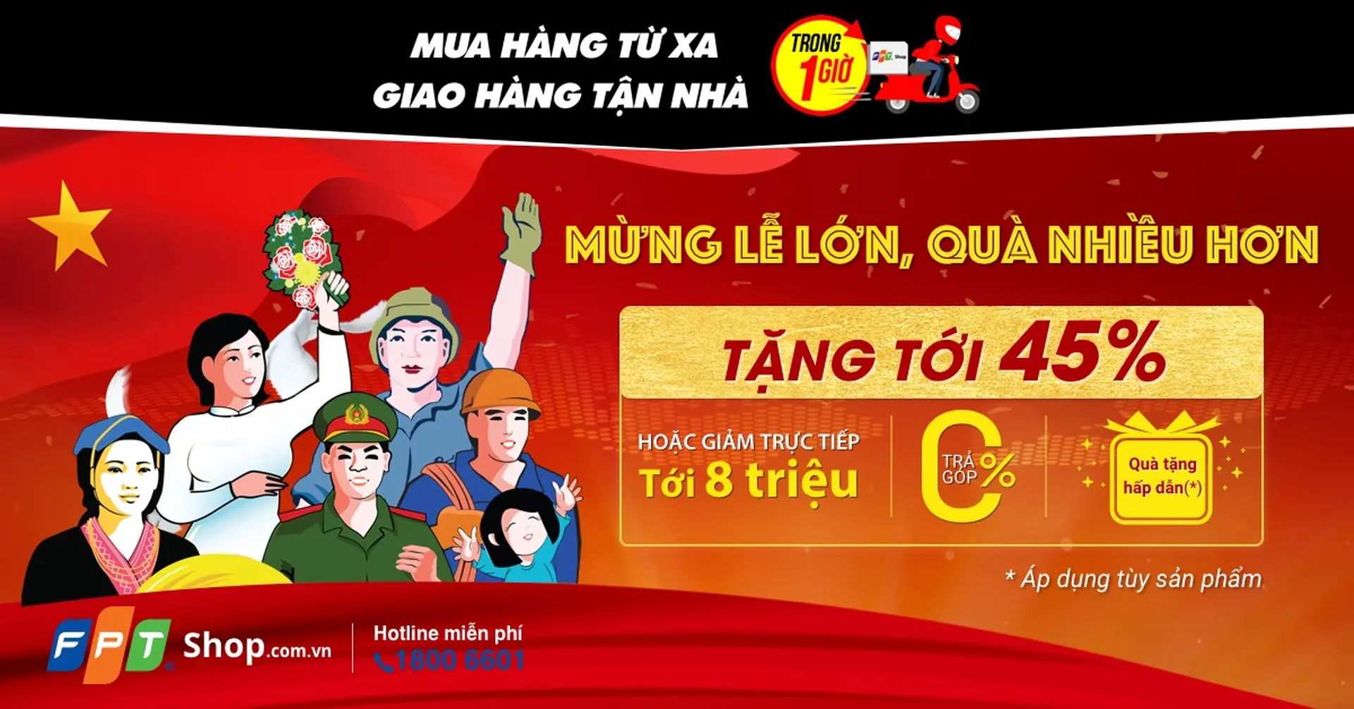Mừng lễ lớn, FPT Shop giảm giá đến 45%
