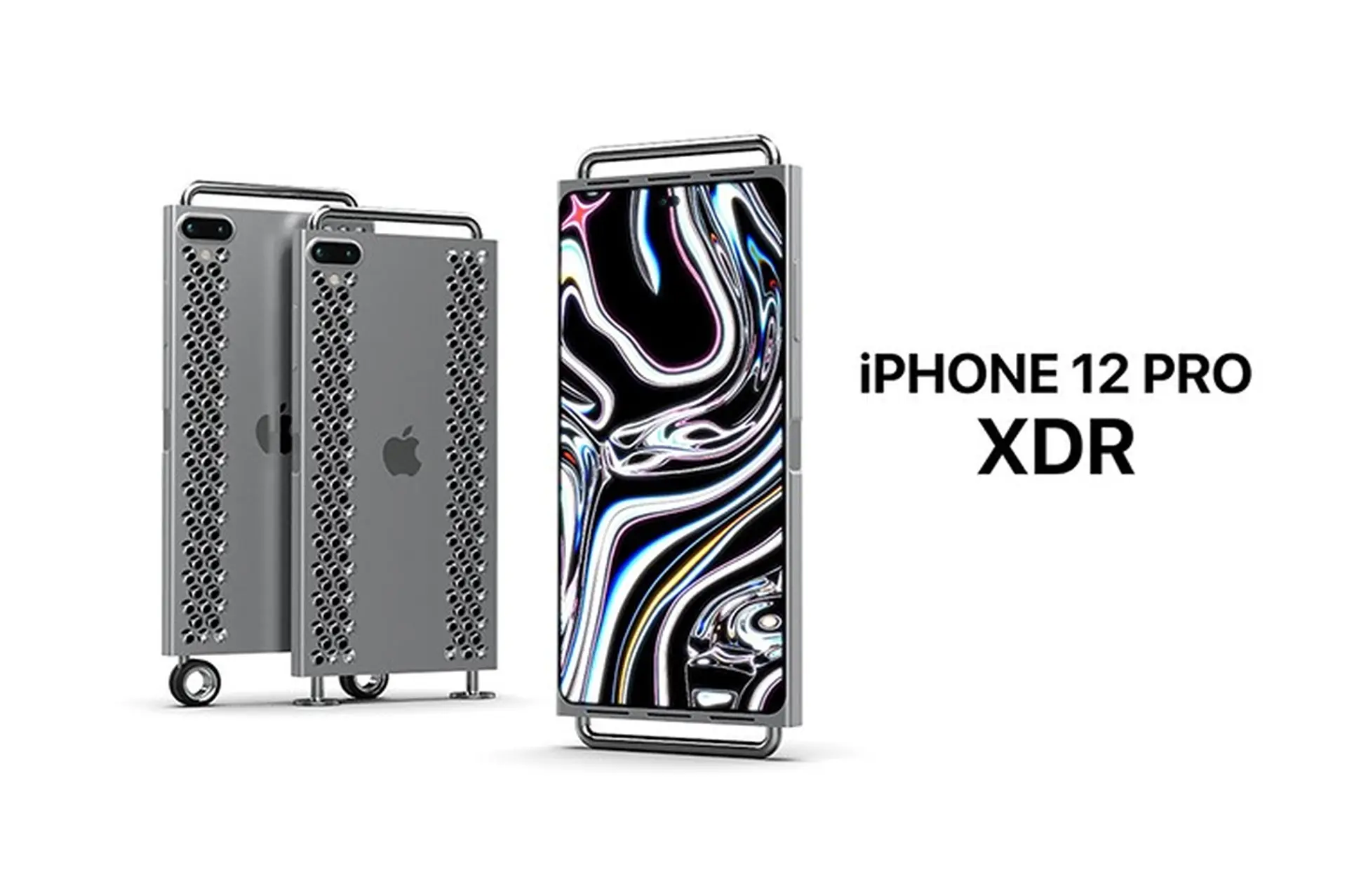 Tròn mắt trước concept iPhone 12 Pro XDR với thiết kế được lấy cảm hứng từ Mac Pro