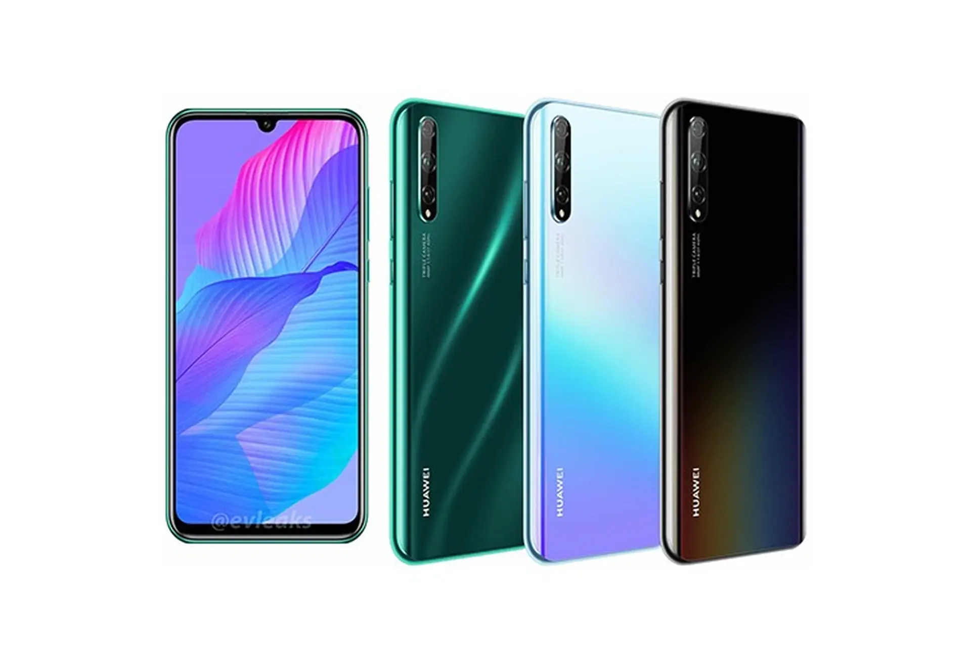 Huawei P Smart S lộ ảnh render chính thức, xác nhận có màn hình giọt nước, 3 camera sau